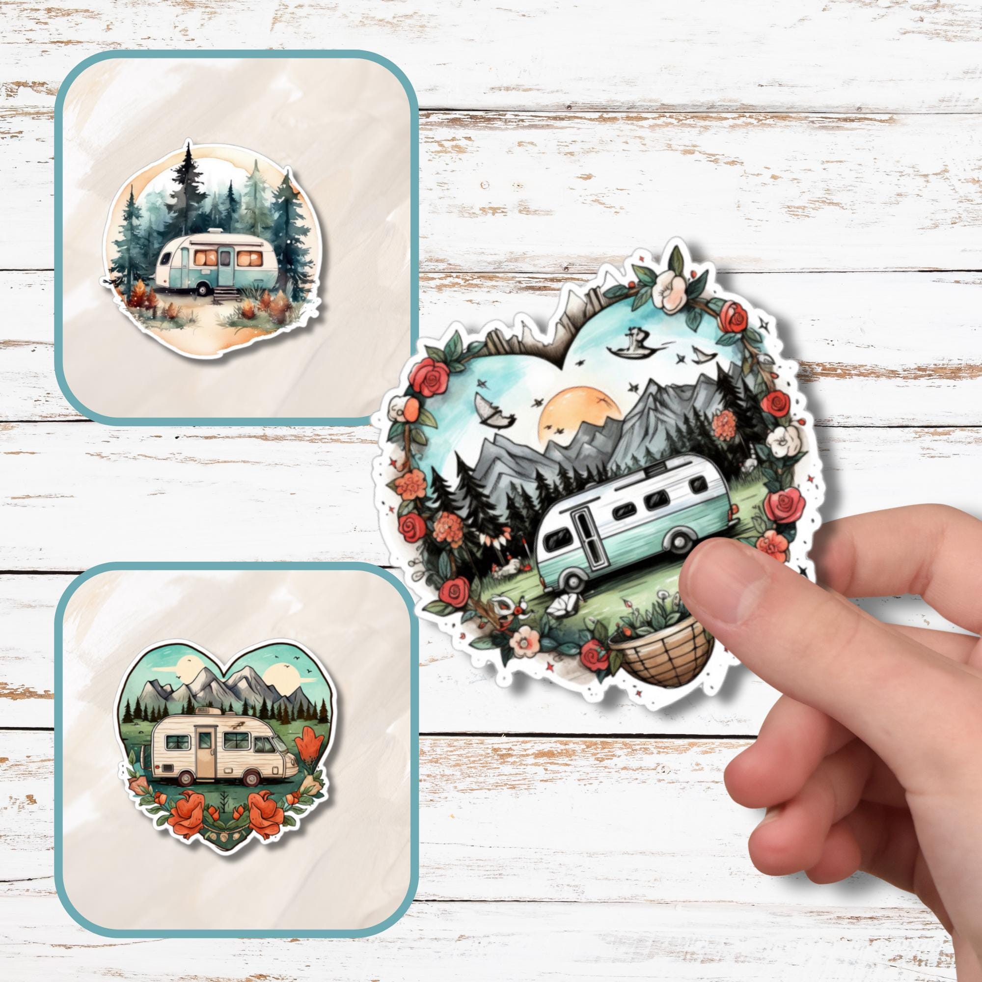 Kofferaufkleber Aufkleber Urlaub Reiseaufkleber großer Sticker Camping - 3 Aufkleber Motive zur Auswahl in Weiß oder Transparent #SEG8 Kofferaufkleber Aufkleber Urlaub Reiseaufkleber großer Sticker Camping - 3 Aufkleber Motive zur Auswahl in Weiß oder Transparent #SEG8