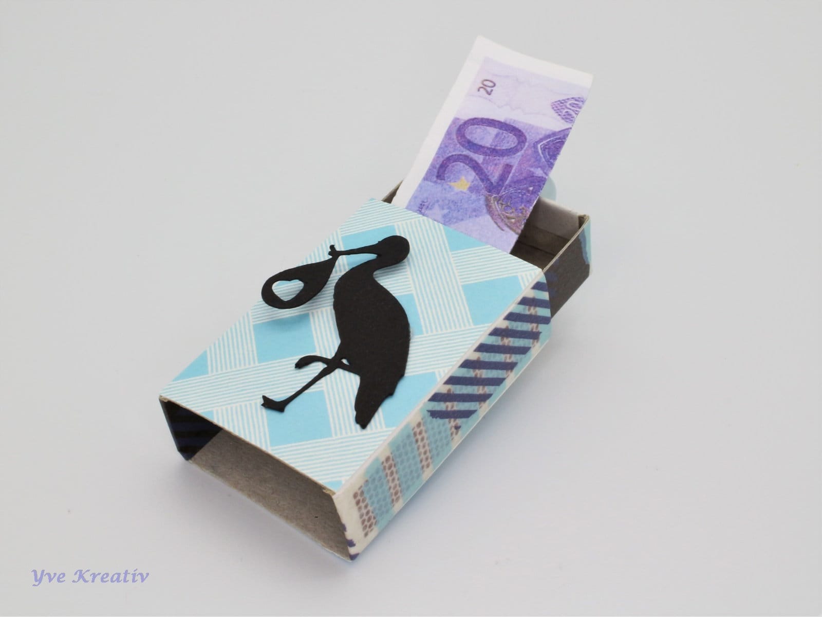 Kleine Schachtel, verzierte Streichholzschachtel als originelle Geschenkverpackung für Geld, Gutscheine und mehr