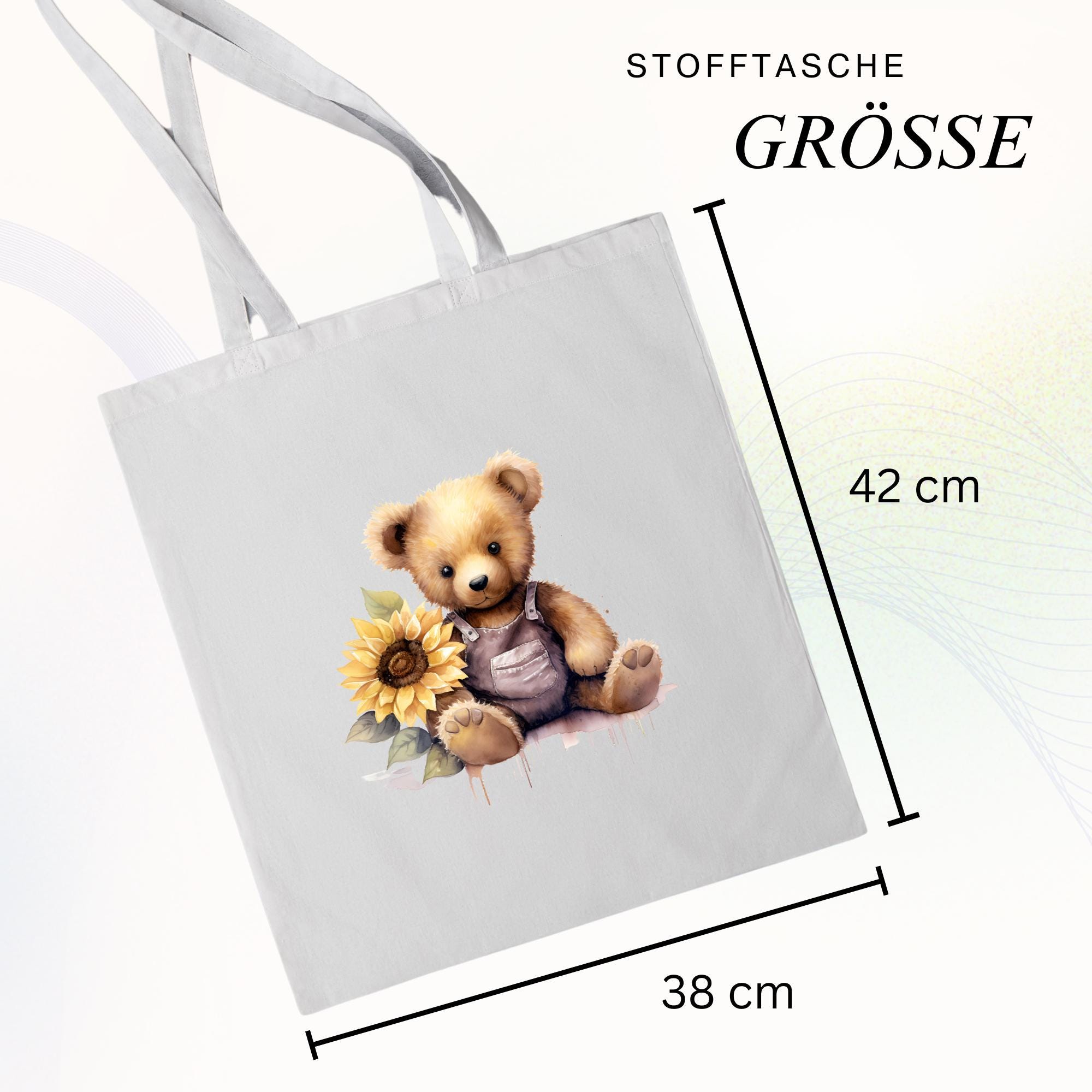 Stofftasche Stoffbeutel Teddy Bär Sonnenblume Einkaufstasche Geschenk Geburtstag Freundin Tasche Sommer Mitbringsel Bärenfreunde #STSUB Stofftasche Stoffbeutel Teddy Bär Sonnenblume Einkaufstasche Geschenk Geburtstag Freundin Tasche Sommer Mitbringsel Bärenfreunde #STSUB