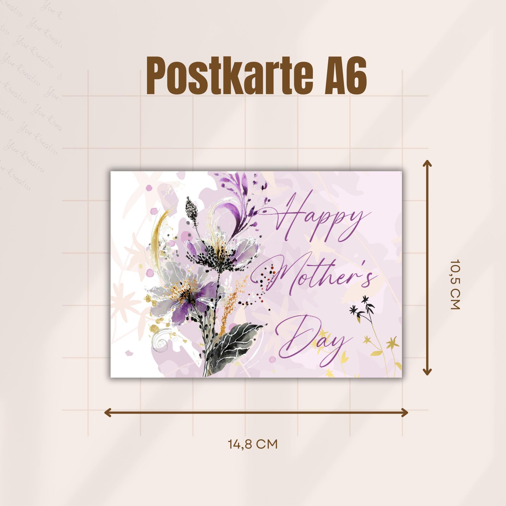 Geschenk zum Muttertag Postkarte Karte Glückwunschkarte Grußkarte Geschenkkarte auf DIN A6 Karte mit Glanzoberfläche #PHO Geschenk zum Muttertag Postkarte Karte Glückwunschkarte Grußkarte Geschenkkarte auf DIN A6 Karte mit Glanzoberfläche #PHO