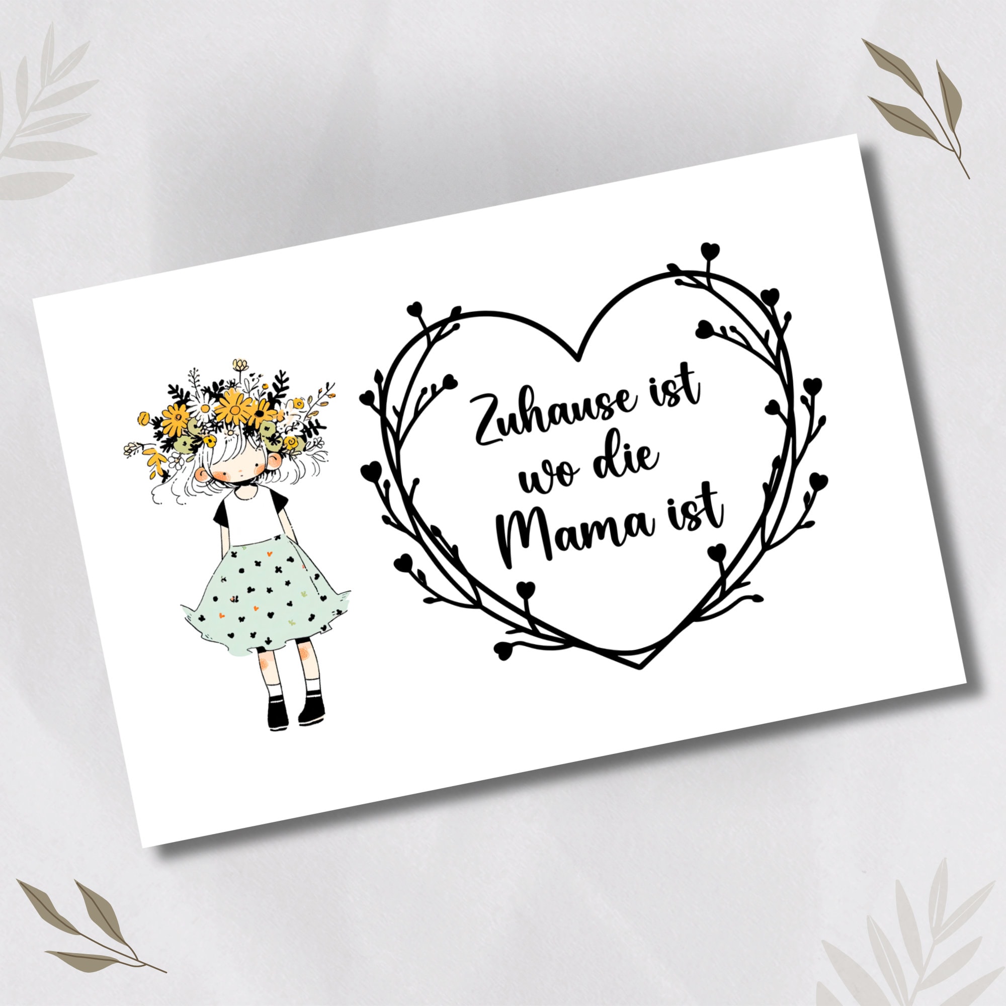 Postkarte, Grußkarte, Karte zum Muttertag, Muttertagskarte, Mama Karte, Grußkarte Muttertag, Geburtstag Mama  #PLS