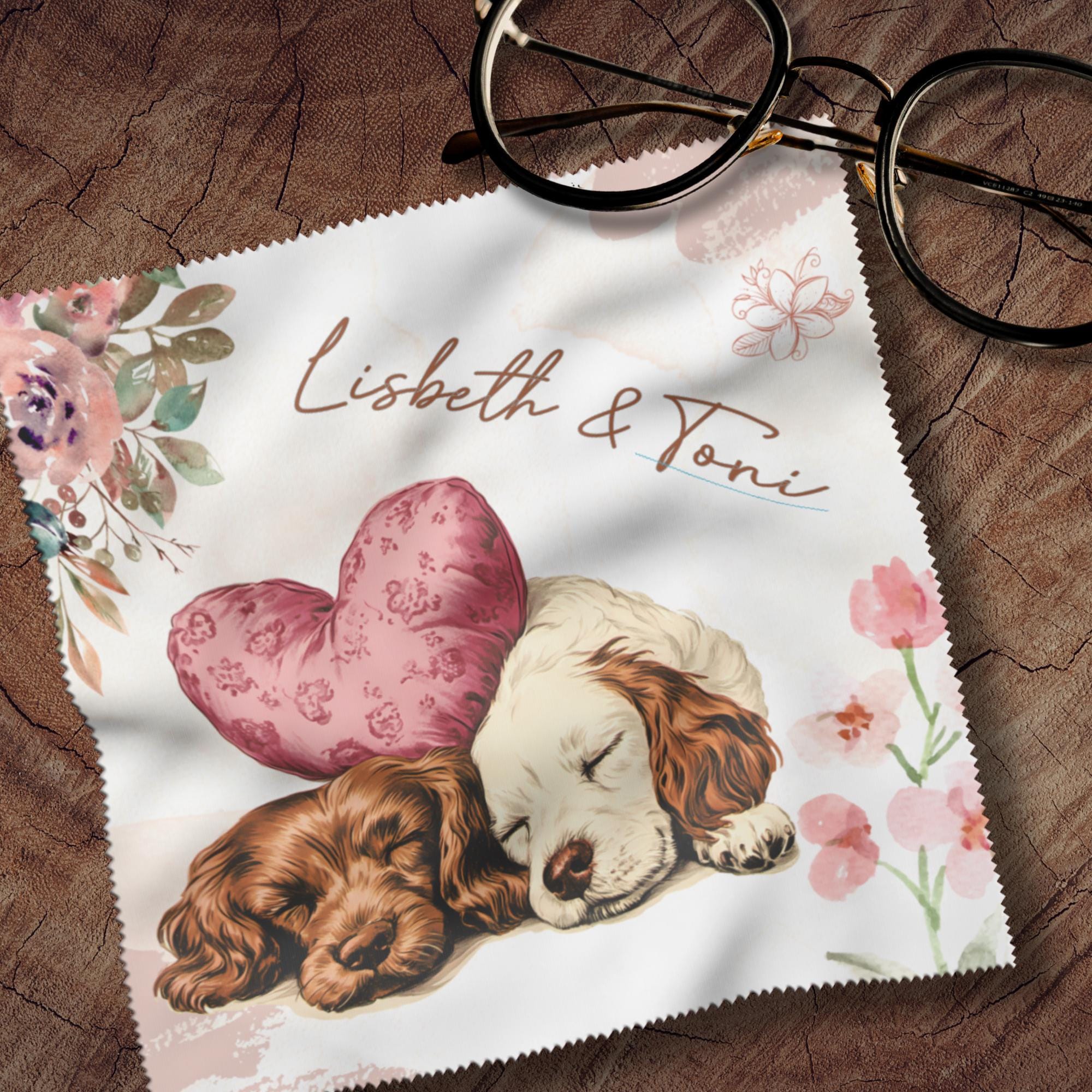 Brillenputztuch mit Namen Verlobung Geschenk Hochzeit Paar Hundebesitzer bedrucktes Mikrofasertuch für Brillen Displays Kamera Handy #HO12P Brillenputztuch mit Namen Verlobung Geschenk Hochzeit Paar Hundebesitzer bedrucktes Mikrofasertuch für Brillen Displays Kamera Handy #HO12P