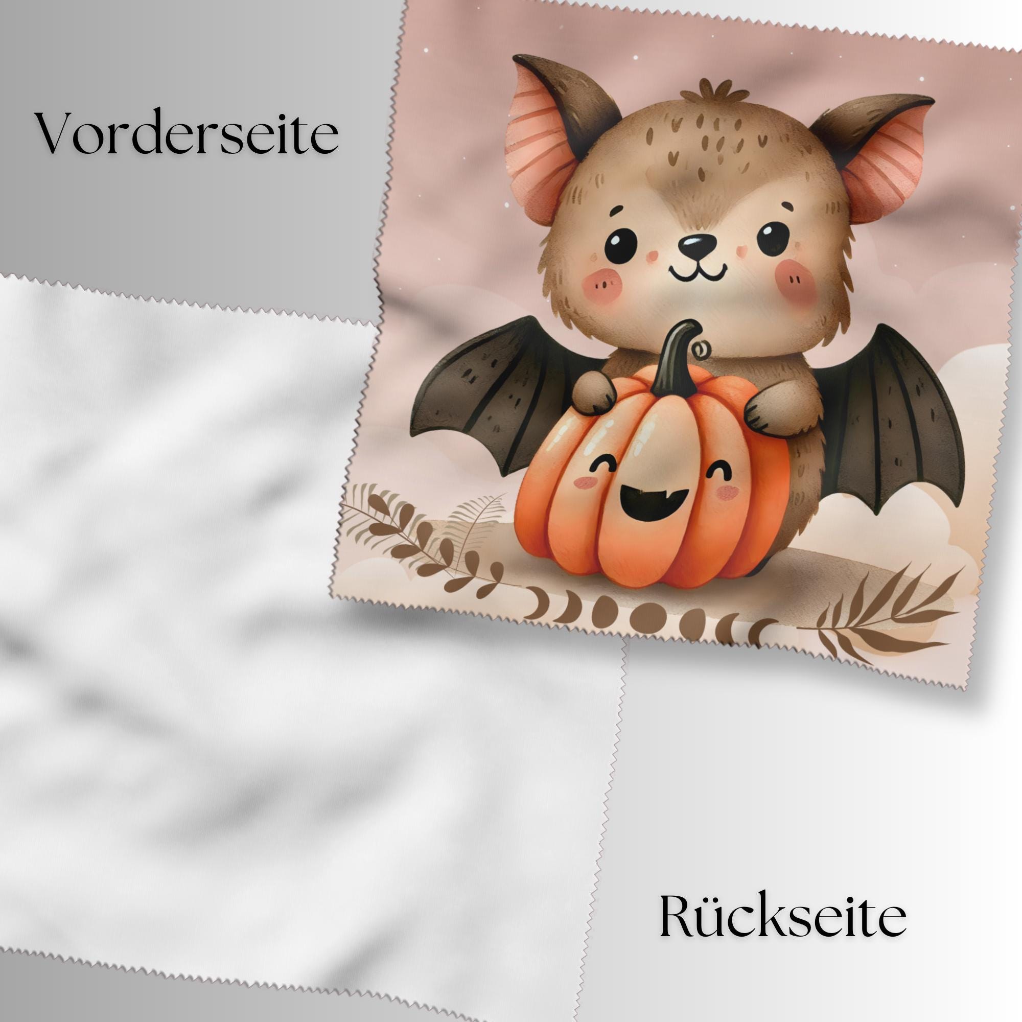 Brillenputztuch Fledermaus bedrucktes Mikrofasertuch für Sonnenbrille Displays Handy niedliches Geschenk Halloween Mitbringsel #TI165