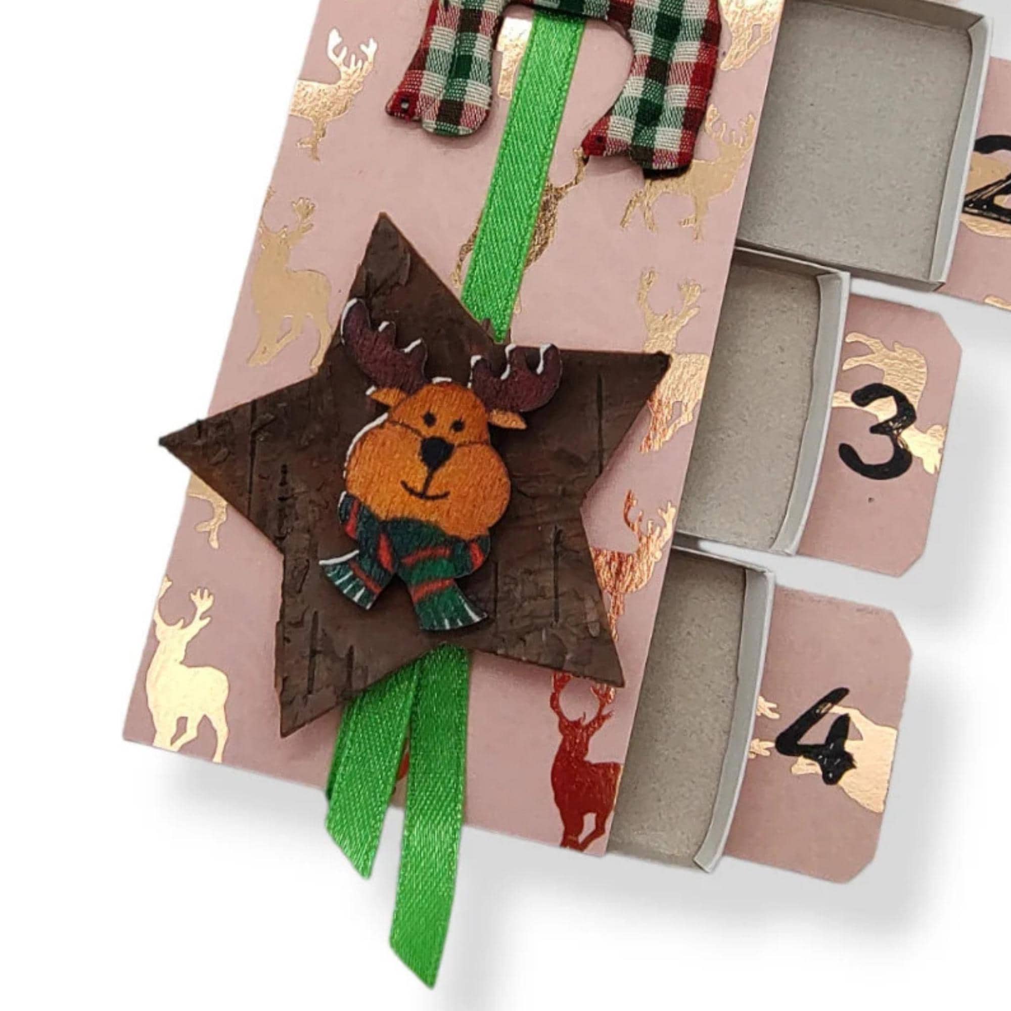 Adventskalender zum Befüllen aus 4 Streichholzschachteln Upcycling kleine Adventsgeschenke Geldgeschenk Weihnachten Mitbringsel #627796351