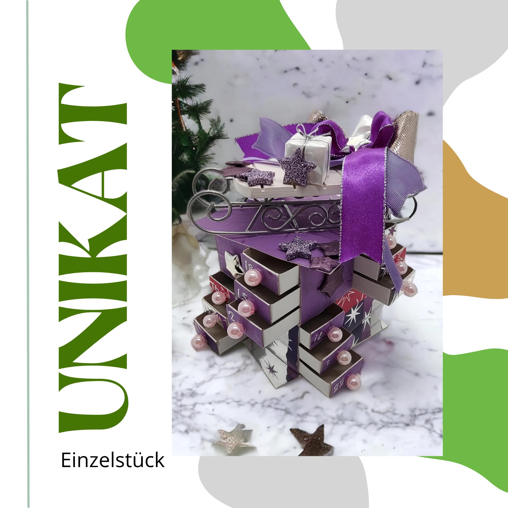 Adventskalender aus 24 Streichholzschachteln Tischdeko zu Weihnachten Adventskalender zum Befüllen Adventsdeko Geschenk Freundin  #613960178