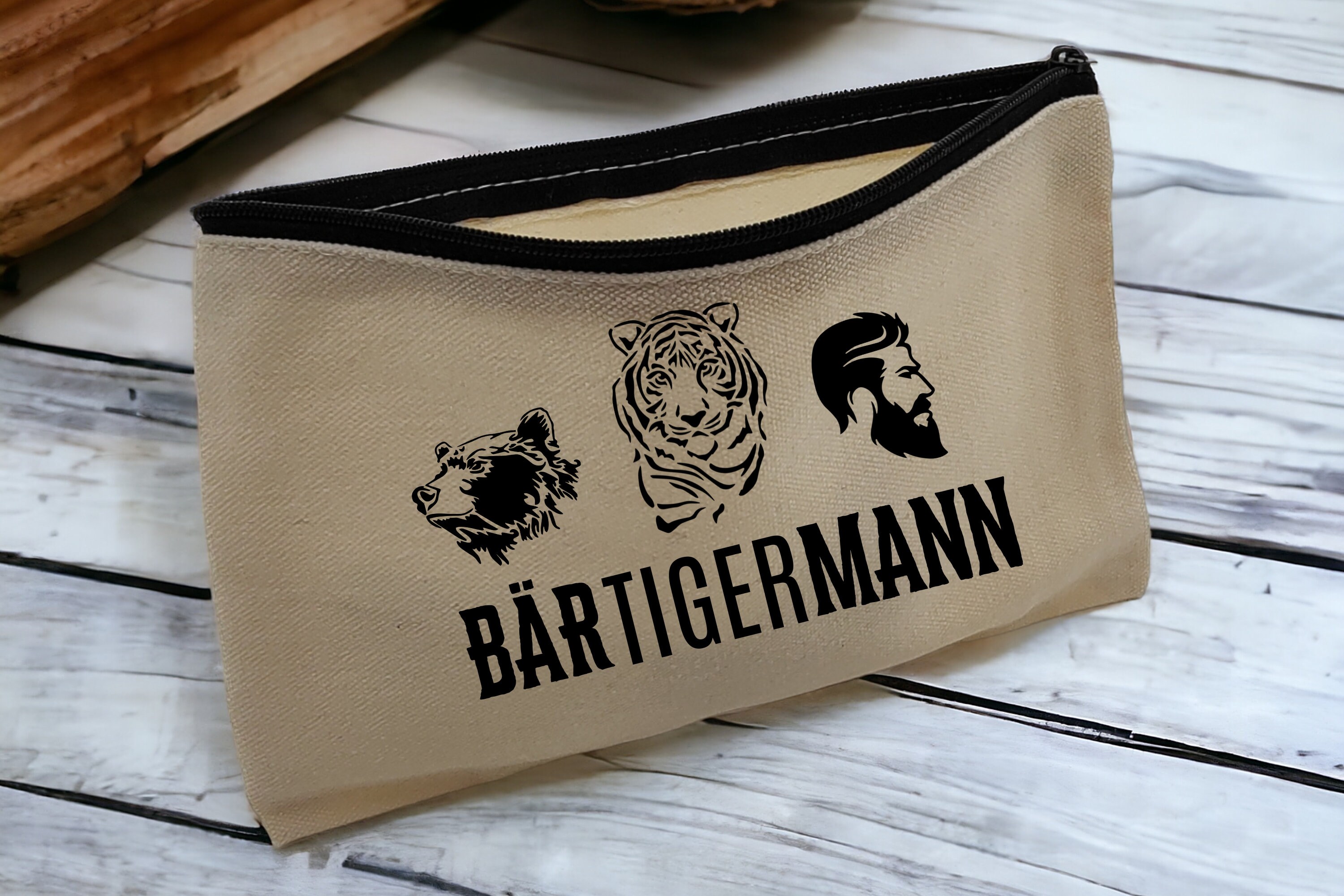 Kosmetiktasche, Federmäppchen, Mäppchen, kleiner Stoffbeutel mit Reißverschluss, Geschenk zum Vatertag #FMBAUB Kosmetiktasche, Federmäppchen, Mäppchen, kleiner Stoffbeutel mit Reißverschluss, Geschenk zum Vatertag #FMBAUB