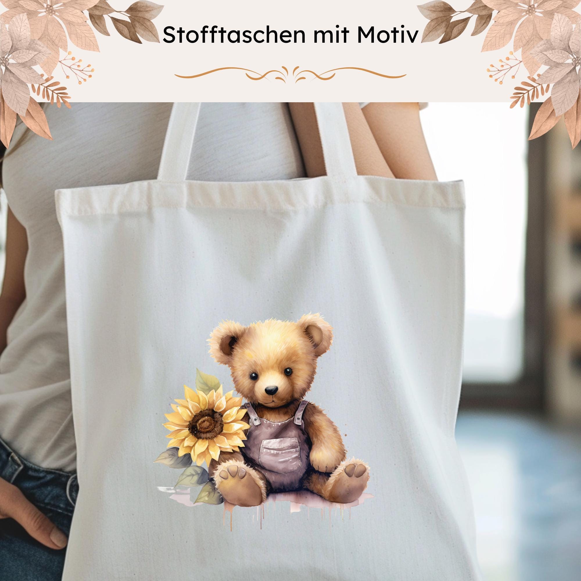 Stofftasche Stoffbeutel Teddy Bär Sonnenblume Einkaufstasche Geschenk Geburtstag Freundin Tasche Sommer Mitbringsel Bärenfreunde #STSUB Stofftasche Stoffbeutel Teddy Bär Sonnenblume Einkaufstasche Geschenk Geburtstag Freundin Tasche Sommer Mitbringsel Bärenfreunde #STSUB