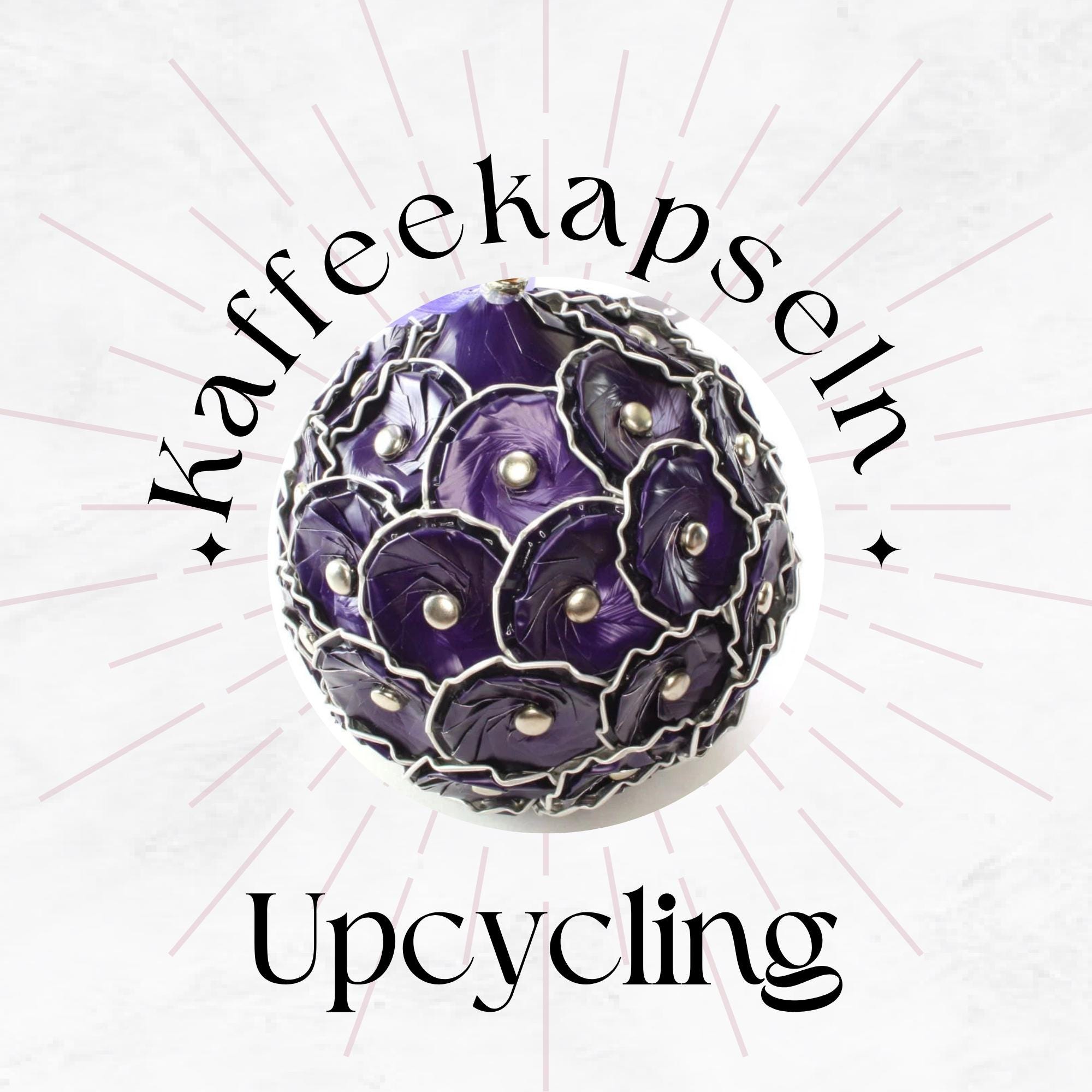 Große Weihnachtskugel Dekokugel aus Kaffeekapseln Christbaumkugel Weihnachtsornament Weihnachtsdeko Fensterdeko Upcycling  #627795775