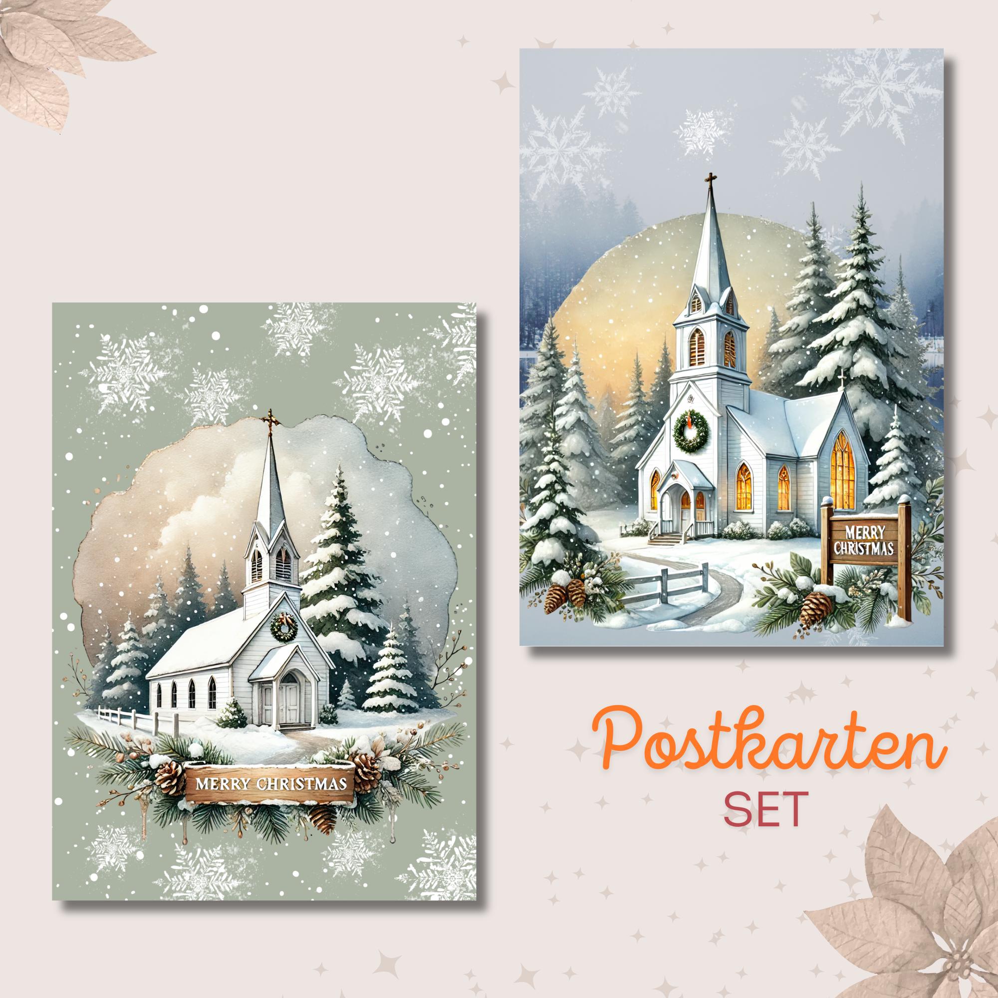 Weihnachtskarte, 2 Kartenmotive zur Auswahl, Postkarte, Grußkarte, Geschenkkarte, Weihnachtsgruß  #PHO