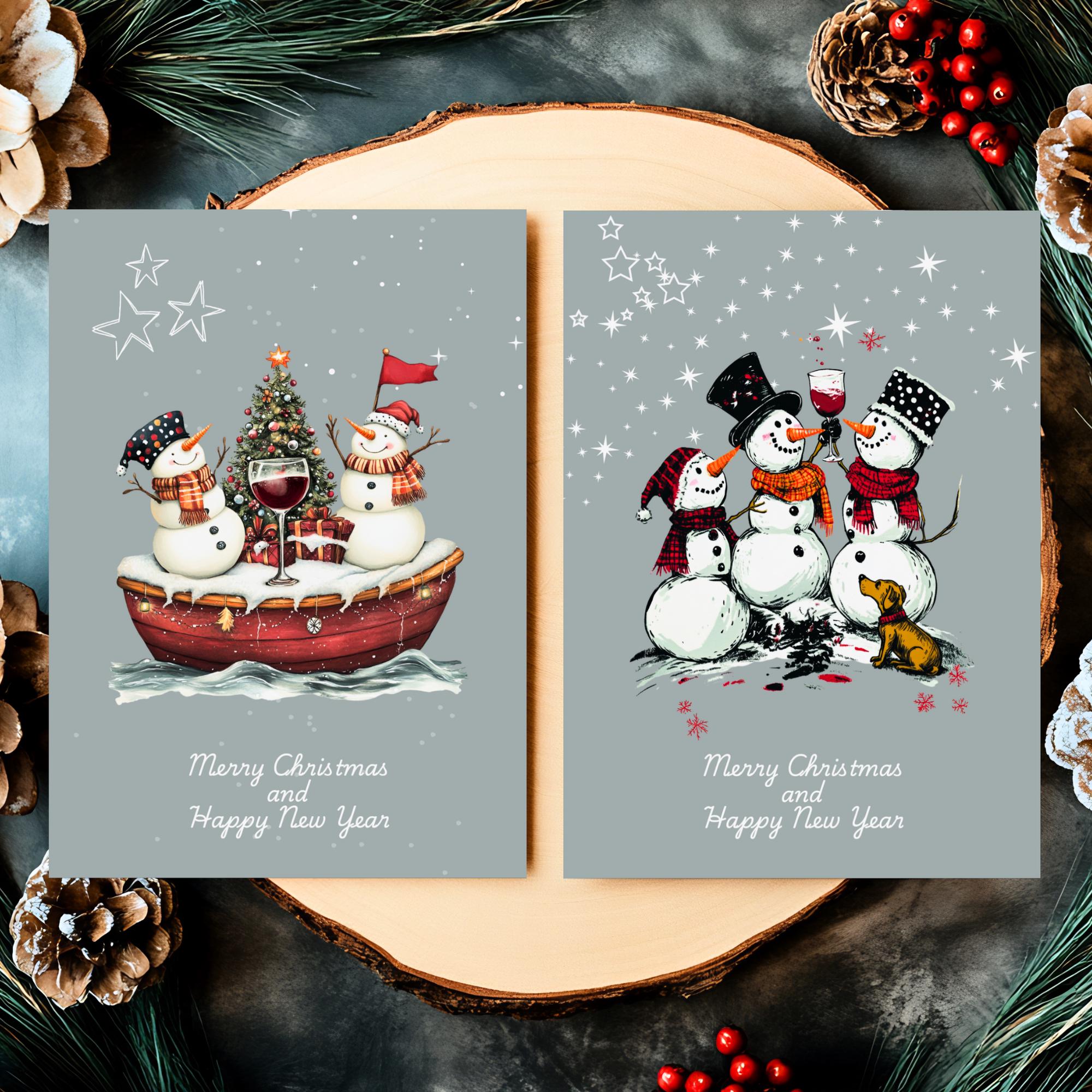 Weihnachtskarte, 2 Kartenmotive zur Auswahl, Postkarte, Grußkarte, Geschenkkarte, Weihnachtsgruß  #PHO