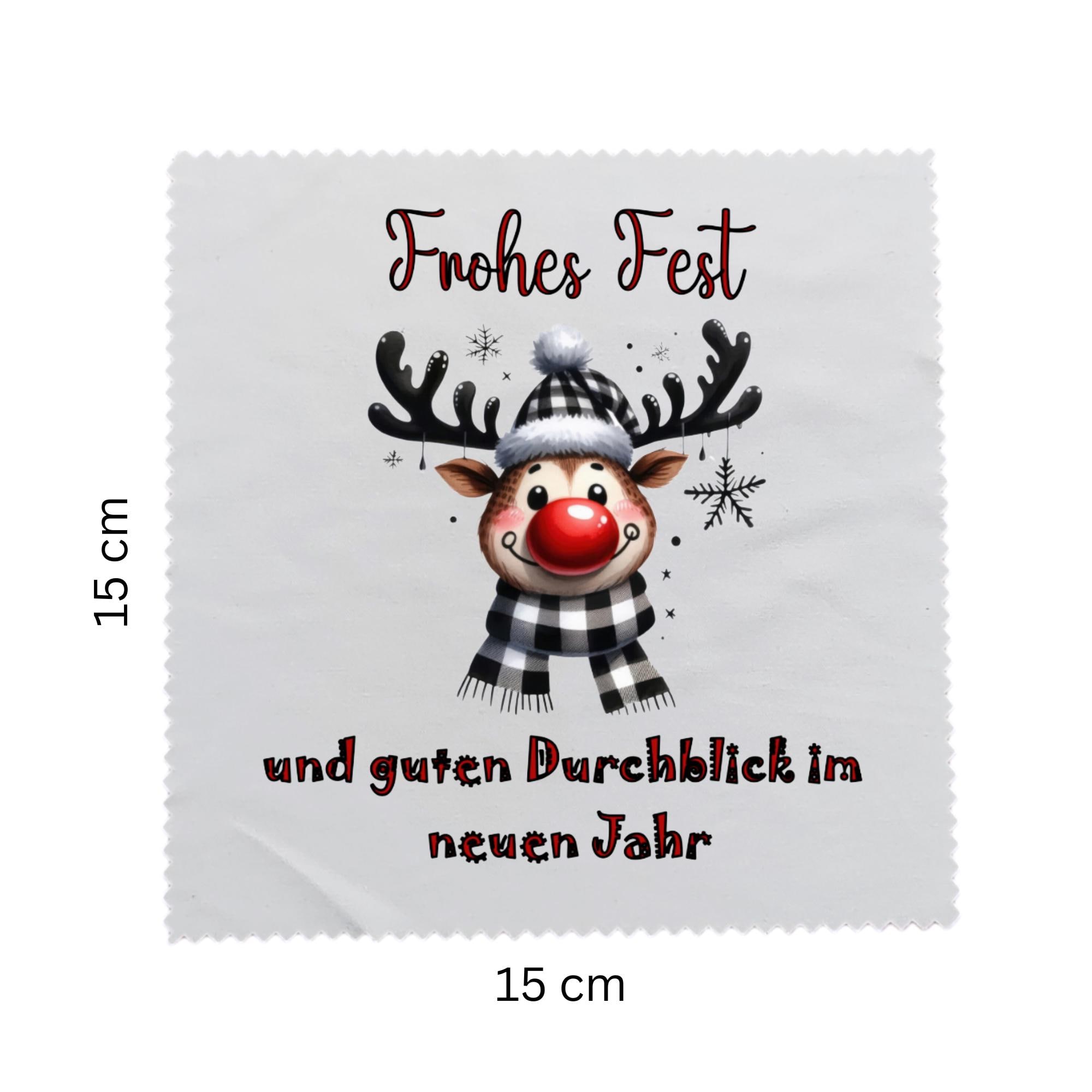 Brillenputztuch Weihnachten, Reinigungstuch für Brillen,  Brillentuch, Objektivreinigung, Displaytuch, Bildschirmtuch  #BM