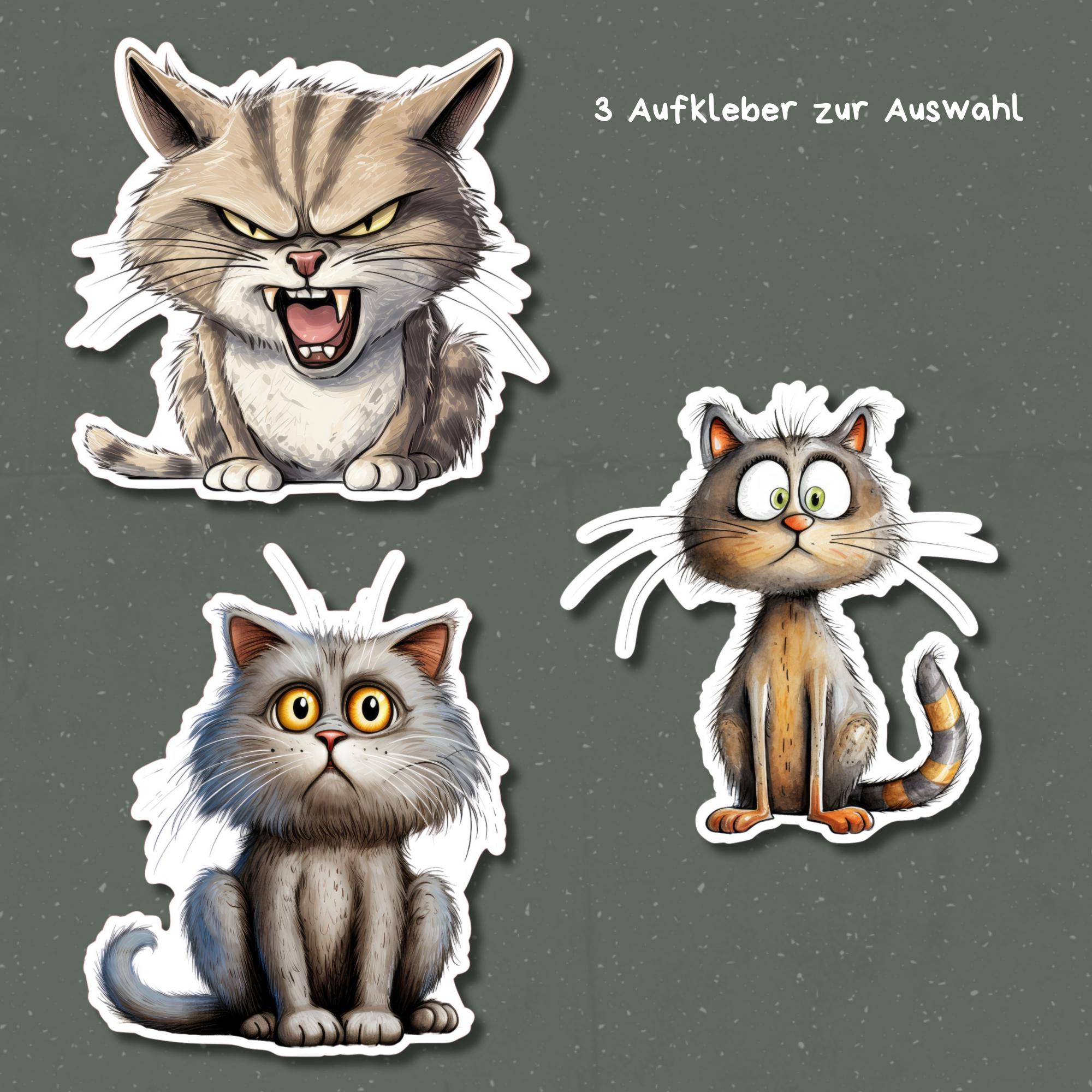 Großer Aufkleber, lustige Katze Sticker, großer Koffer Sticker, Kofferaufkleber - 3 Aufkleber zur Auswahl in Weiß oder Transparent #SEG8 Großer Aufkleber, lustige Katze Sticker, großer Koffer Sticker, Kofferaufkleber - 3 Aufkleber zur Auswahl in Weiß oder Transparent #SEG8