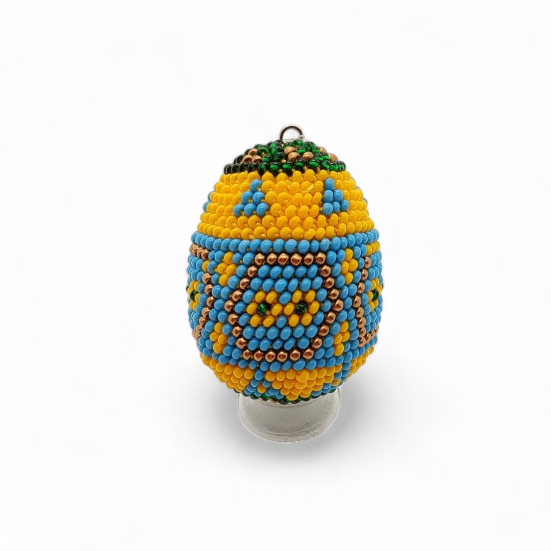 Osterei - Dekoei aus hunderten Miniperlen gehäkelt Osterdekoration Osterschmuck zum Aufhängen #781483921