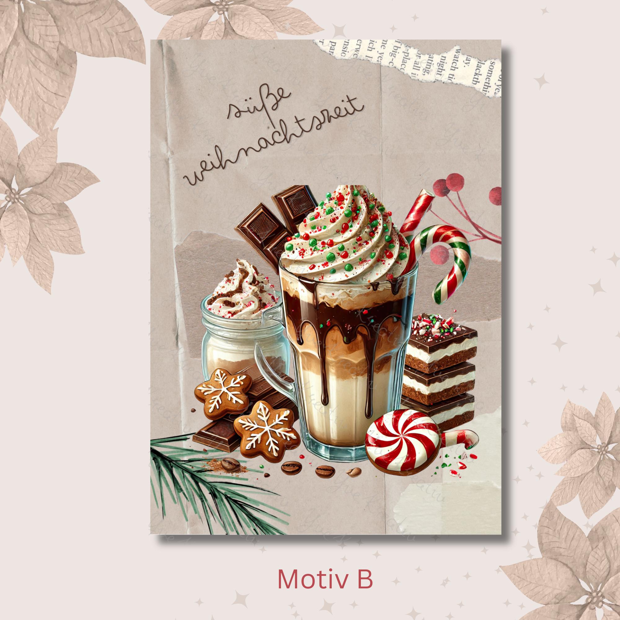 Postkarte ,Weihnachtskarte, Grußkarte 3 Kartenmotive zur Auswahl, Geschenkkarte, Weihnachtsgruß  #PHO