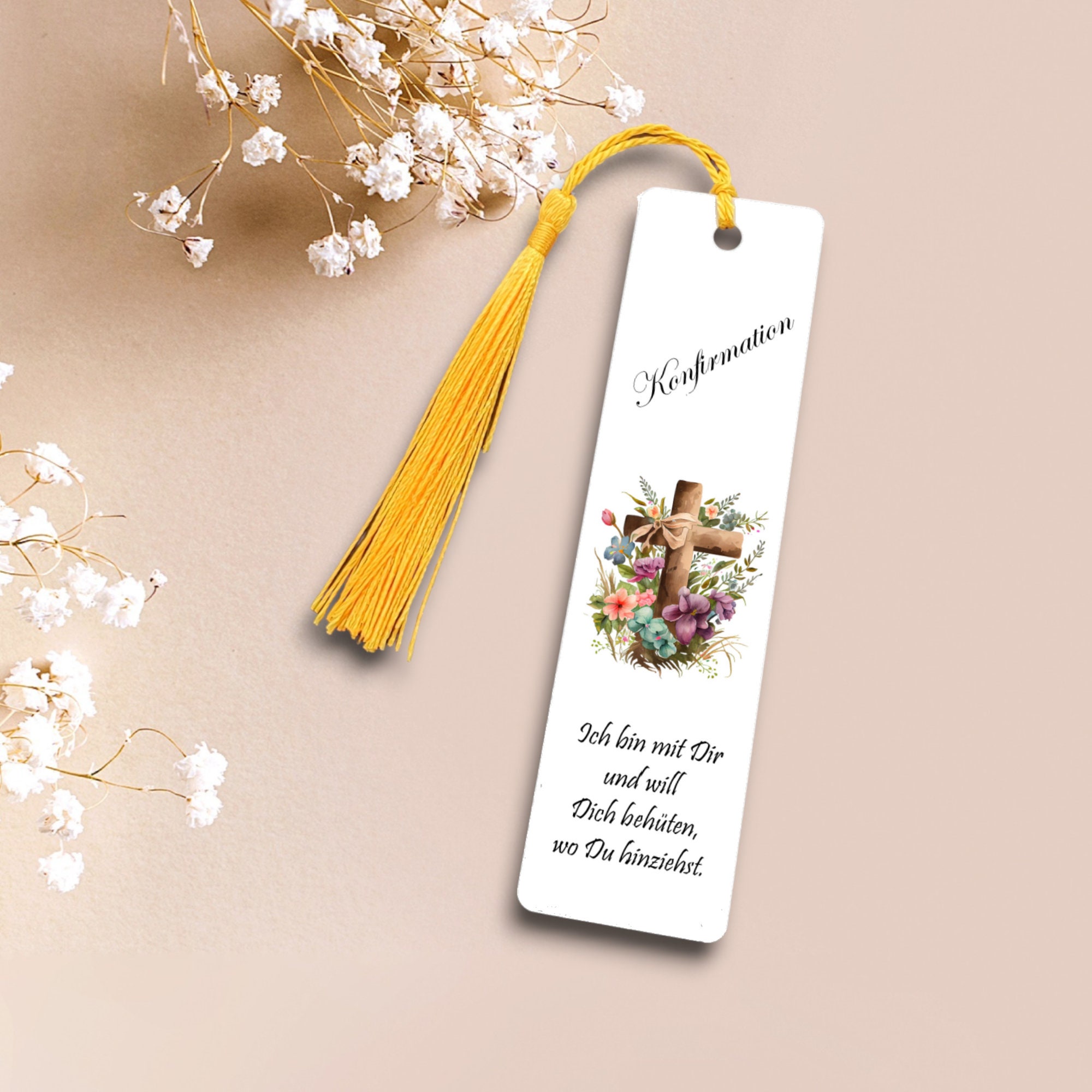 Lesezeichen aus Aluminium Geschenk zur Konfirmation für Gesangsbuch Bibel Bücher Bookmark  #LEALU