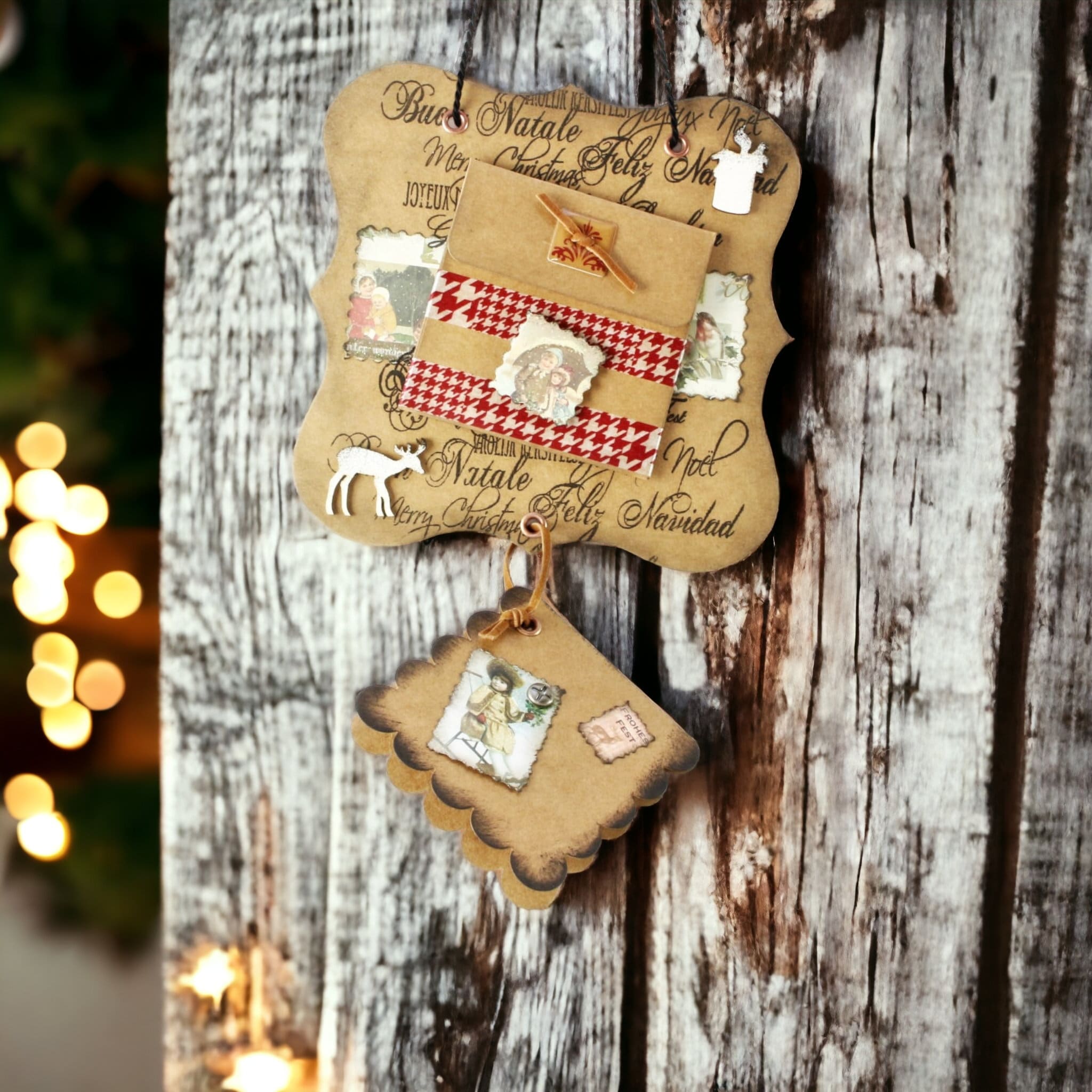 Geldgeschenk zu Weihnachten - Weihnachtsbild - Grußkarte - Wandschmuck - xmas