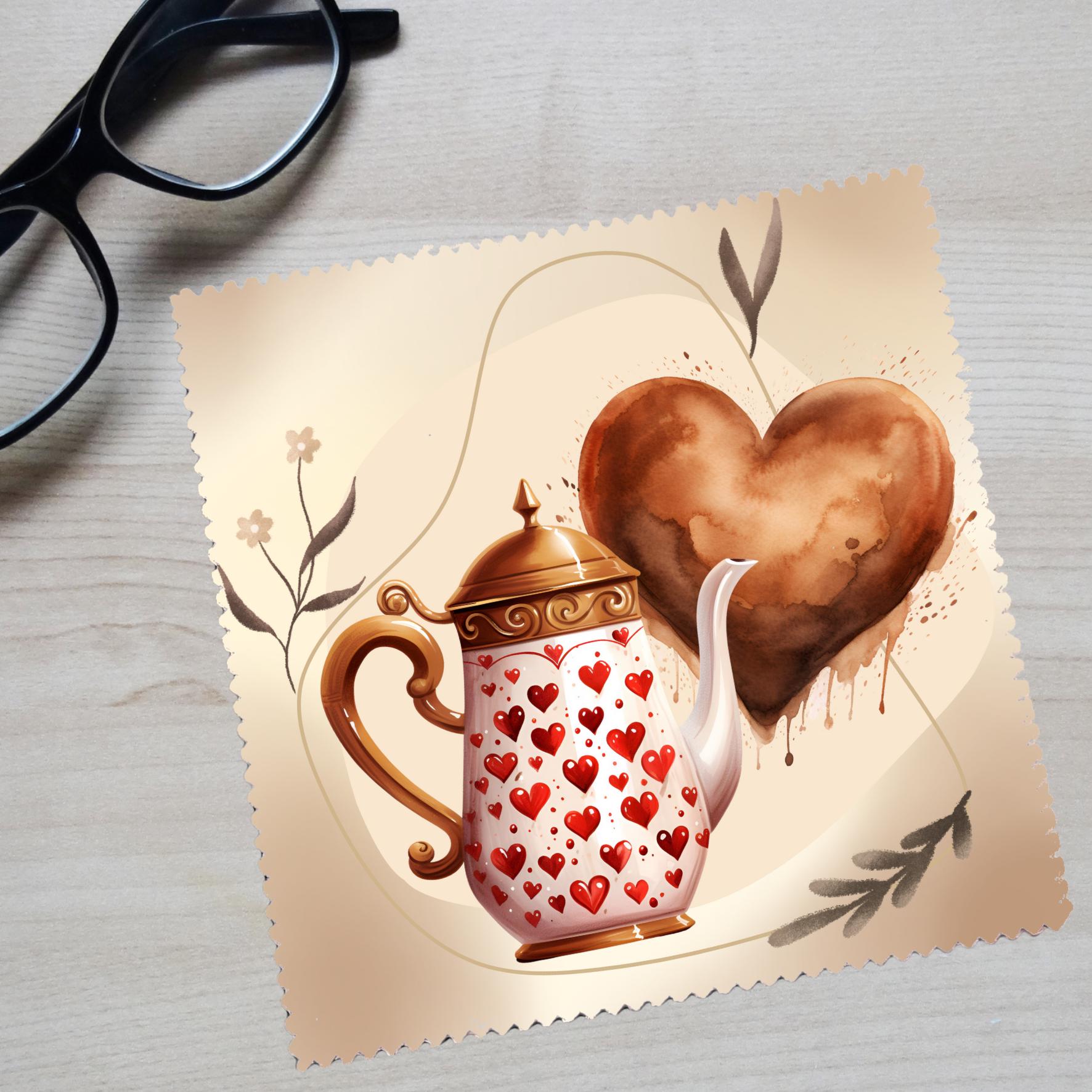 Brillenputztuch für Kaffee Liebhaber Reinigungstuch für Brillen Brillentuch Displaytuch Bildschirmtuch Objektivreinigung Microfasertuch #BM