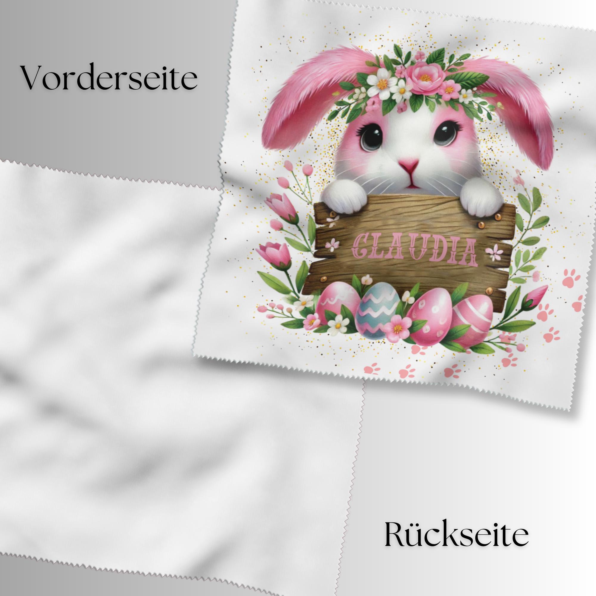Brillenputztuch mit Namen Geschenk zu Ostern bedrucktes Mikrofasertuch Ostergeschenk für Brillen Tuch für Displays Objektive  #OS23P