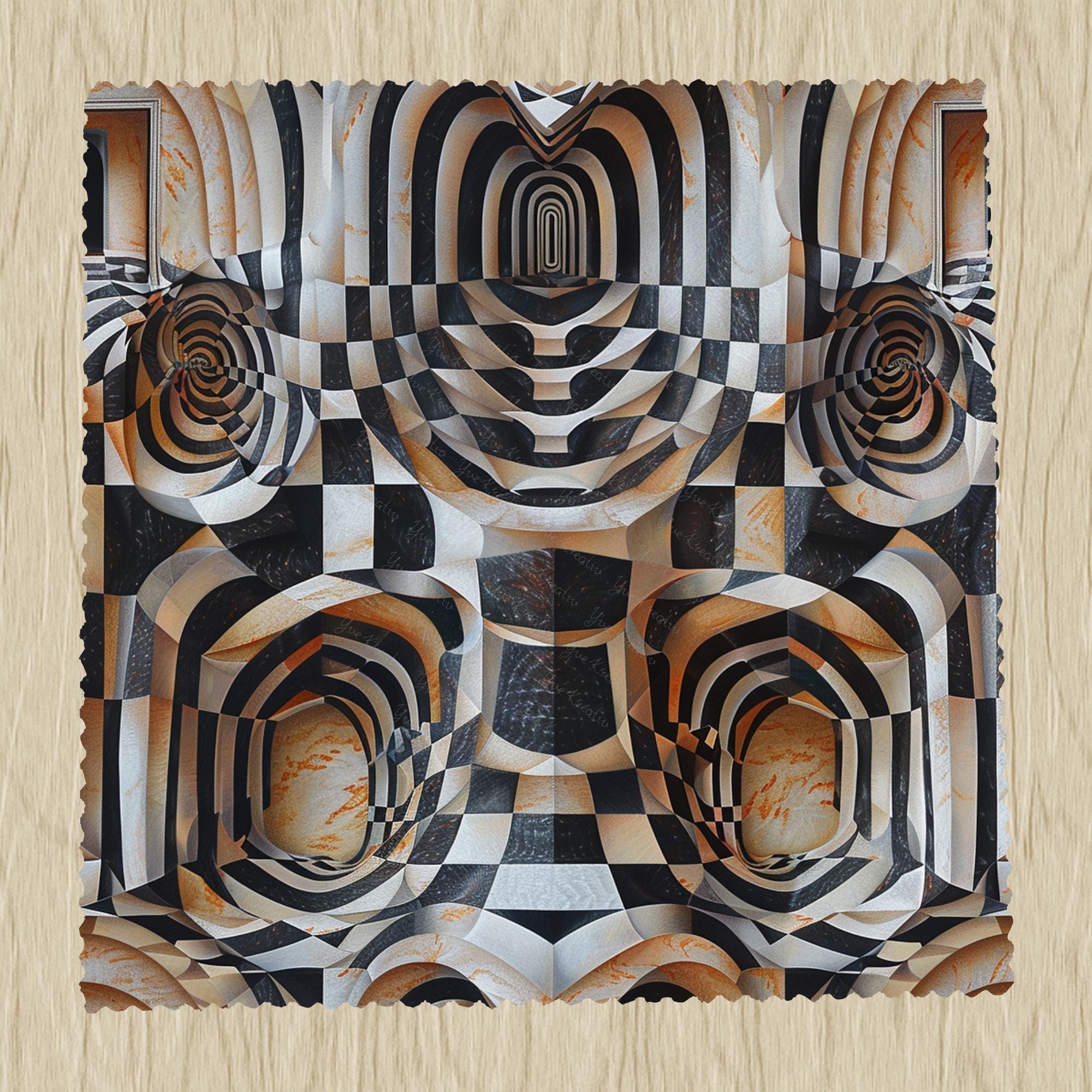 Brillenputztuch Op-Art bedrucktes Mikrofasertuch für Brille Sonnenbrille Displays Handyputztuch Brillentuch Mikrofaser #AL70