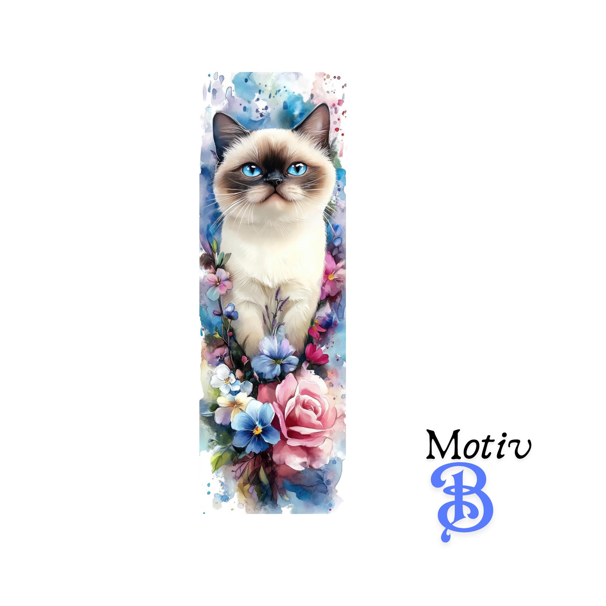 Lesezeichen aus Aluminium Geschenk zum Geburtstag Buchgeschenk "Motiv Katze" Bookmark - 2 Motive zur Auswahl  #LEALU