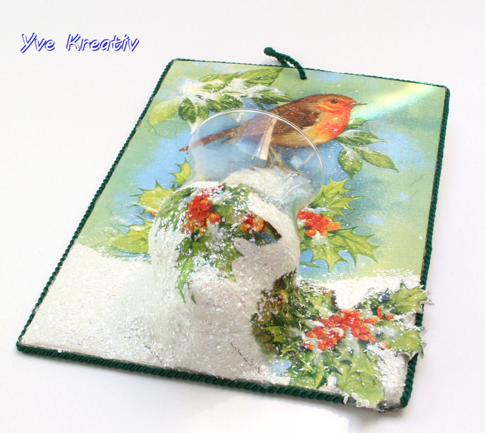 Wandbild mit Teelicht "Winter"