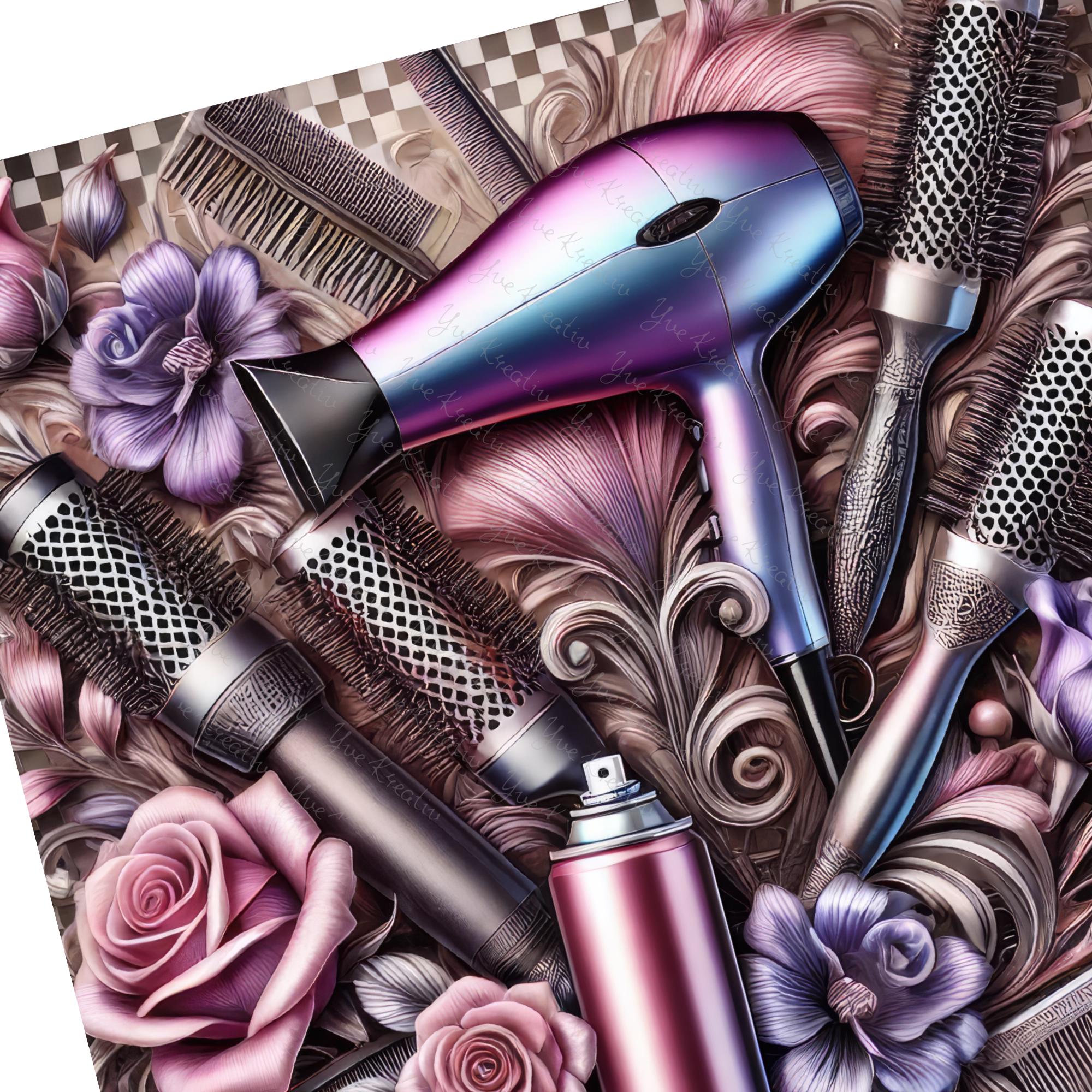 Brillenputztuch Friseur bedrucktes Mikrofasertuch für Brille Display Handy Sonnenbrille Größe 15x15 cm oder 20x20 cm #BE17