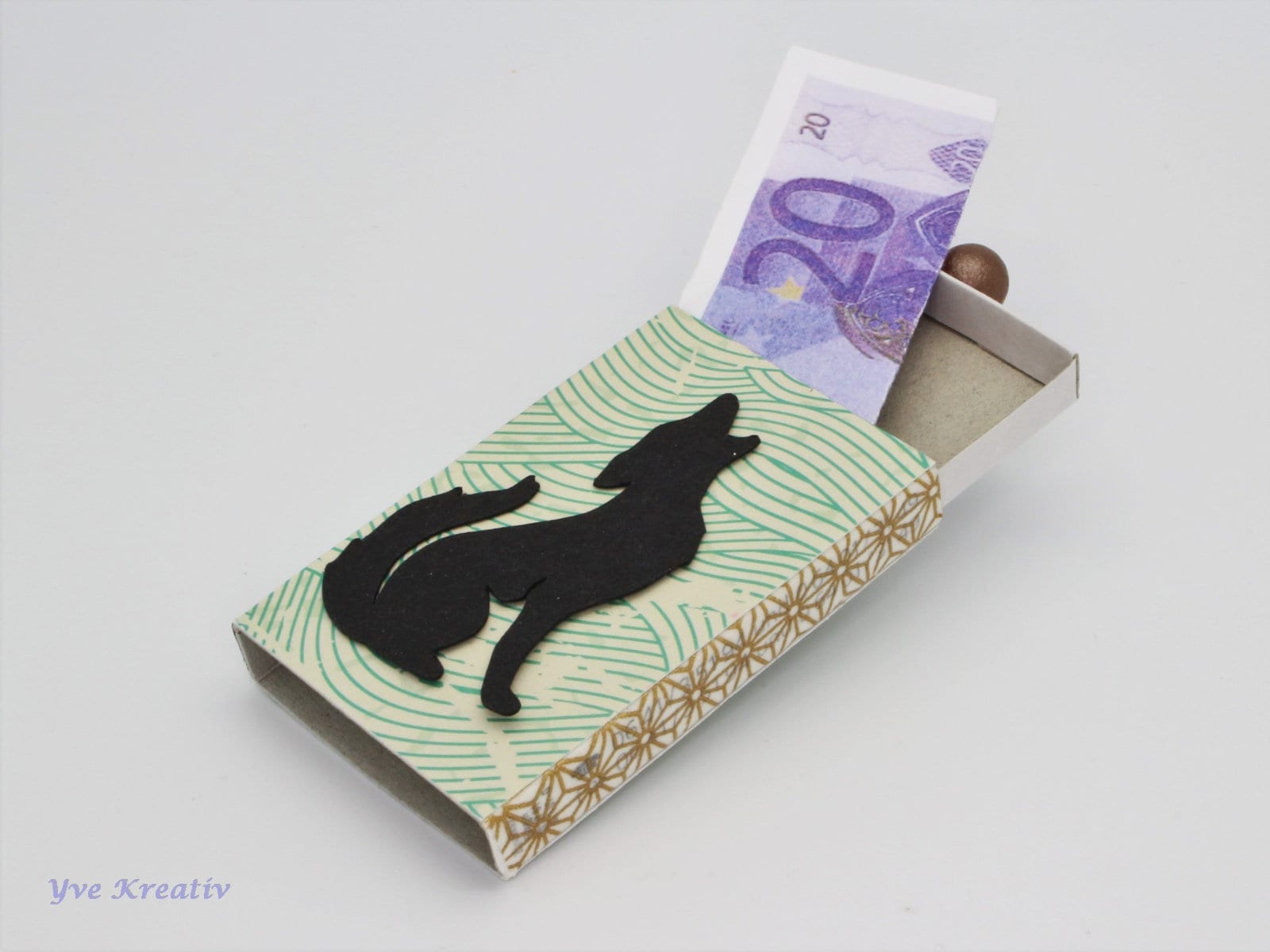 Kleine Schachtel, verzierte Streichholzschachtel als originelle Geschenkverpackung für Geld, Gutscheine und mehr