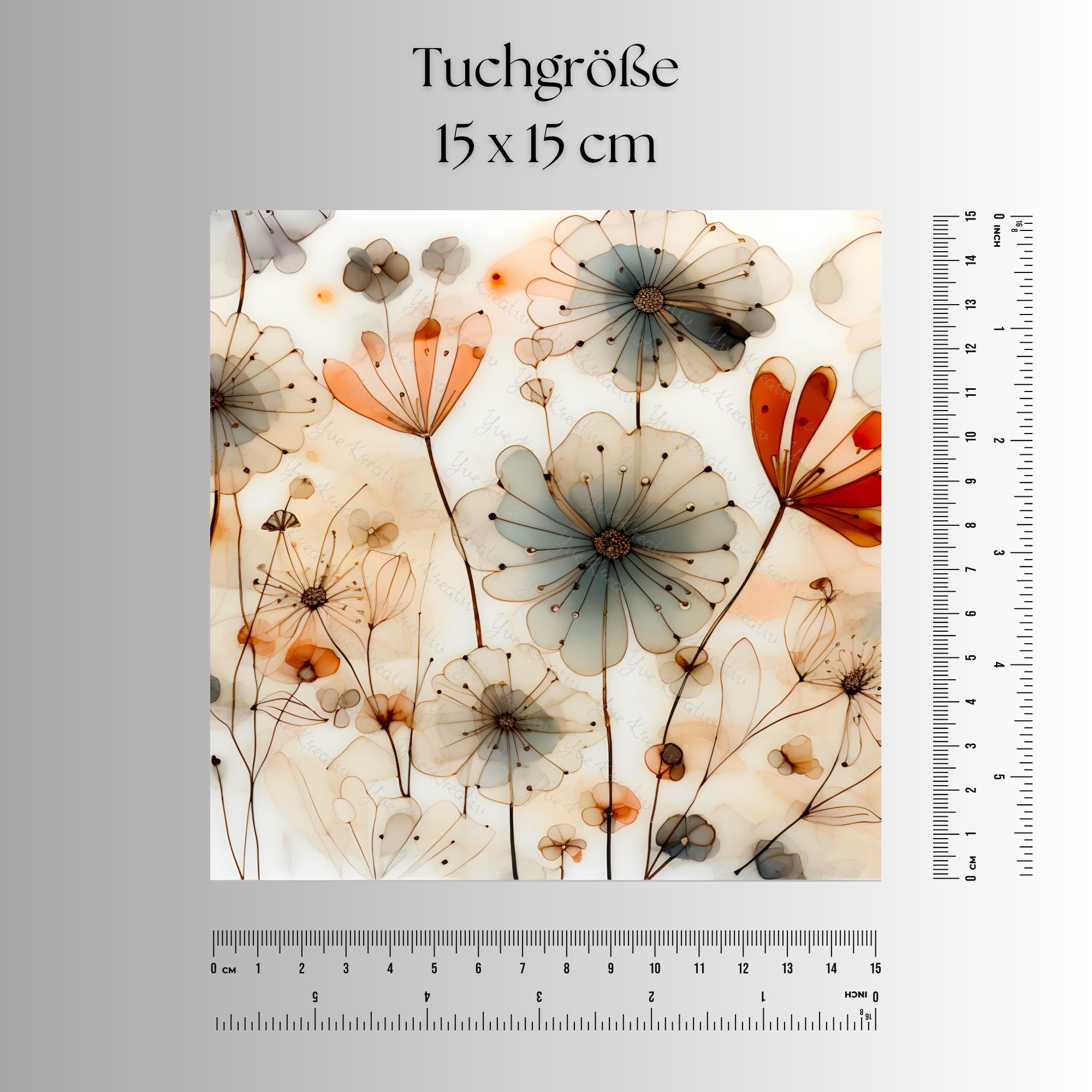 Brillenputztuch Mama Geschenk für Sie Mitbringsel Freundin bedrucktes Mikrofasertuch für Brillen Displays Aquarell Blumen #PF11