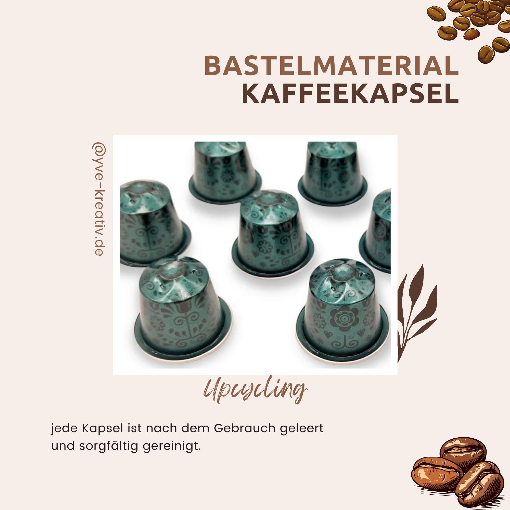 10 leere Kaffeekapseln Farbe grün mit Blümchenmuster zum Basteln Gestalten Bastelmaterial DIY Schmuckherstellung Zubehör #KNS 10 leere Kaffeekapseln Farbe grün mit Blümchenmuster zum Basteln Gestalten Bastelmaterial DIY Schmuckherstellung Zubehör #KNS