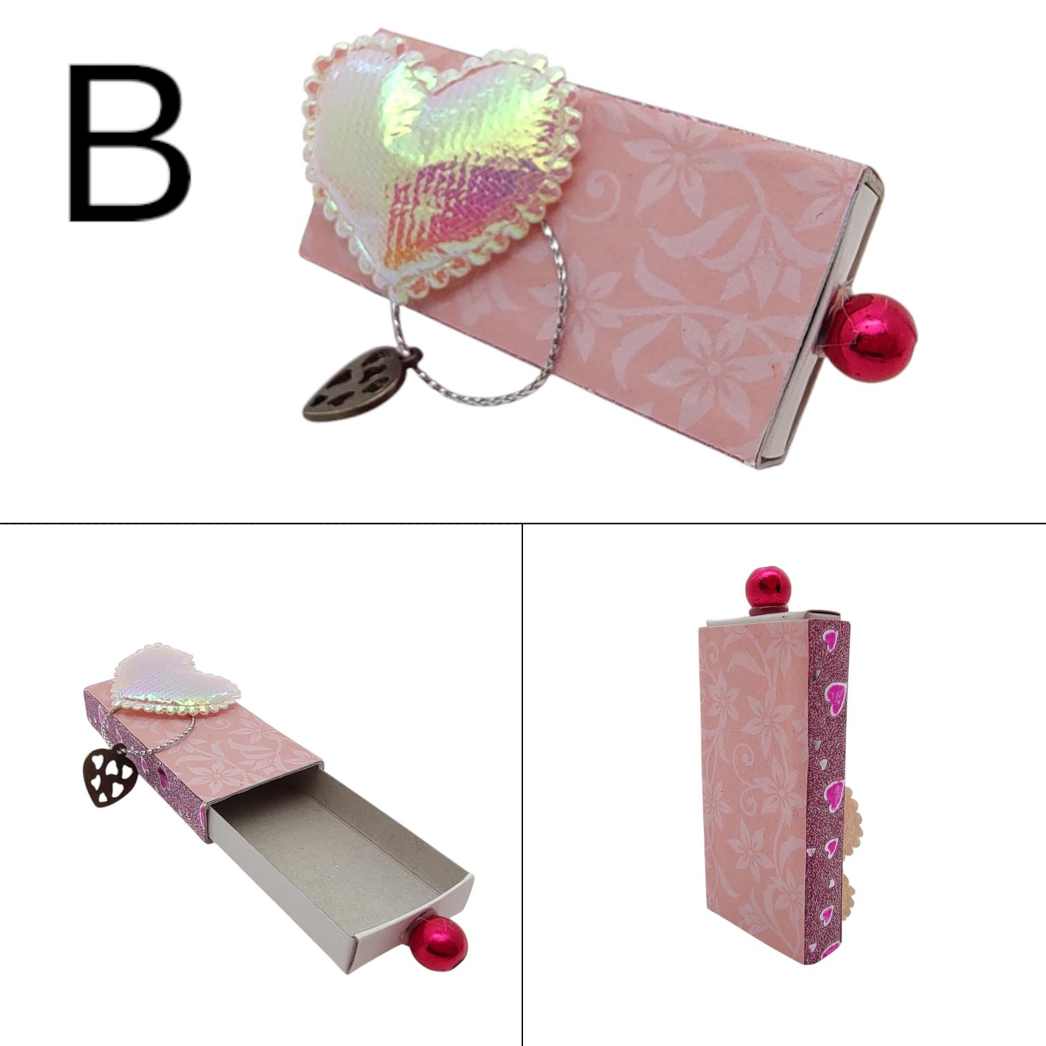 Schachtel Geldgeschenk Hochzeit verzierte Streichholzschachtel als originelle Geschenkverpackung für Geld Gutscheine  #613961050-A,B,C,D