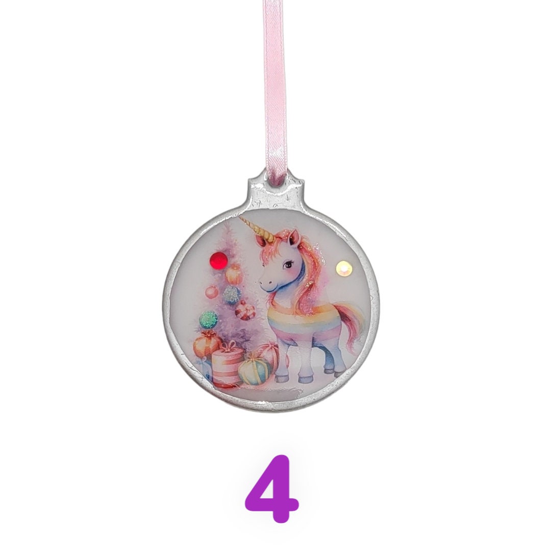 Weihnachtskugel Weihnachtsschmuck Baumanhänger Christmas Ornaments Weihnachten Baumkugel  Motiv "Einhorn"  #1620739943