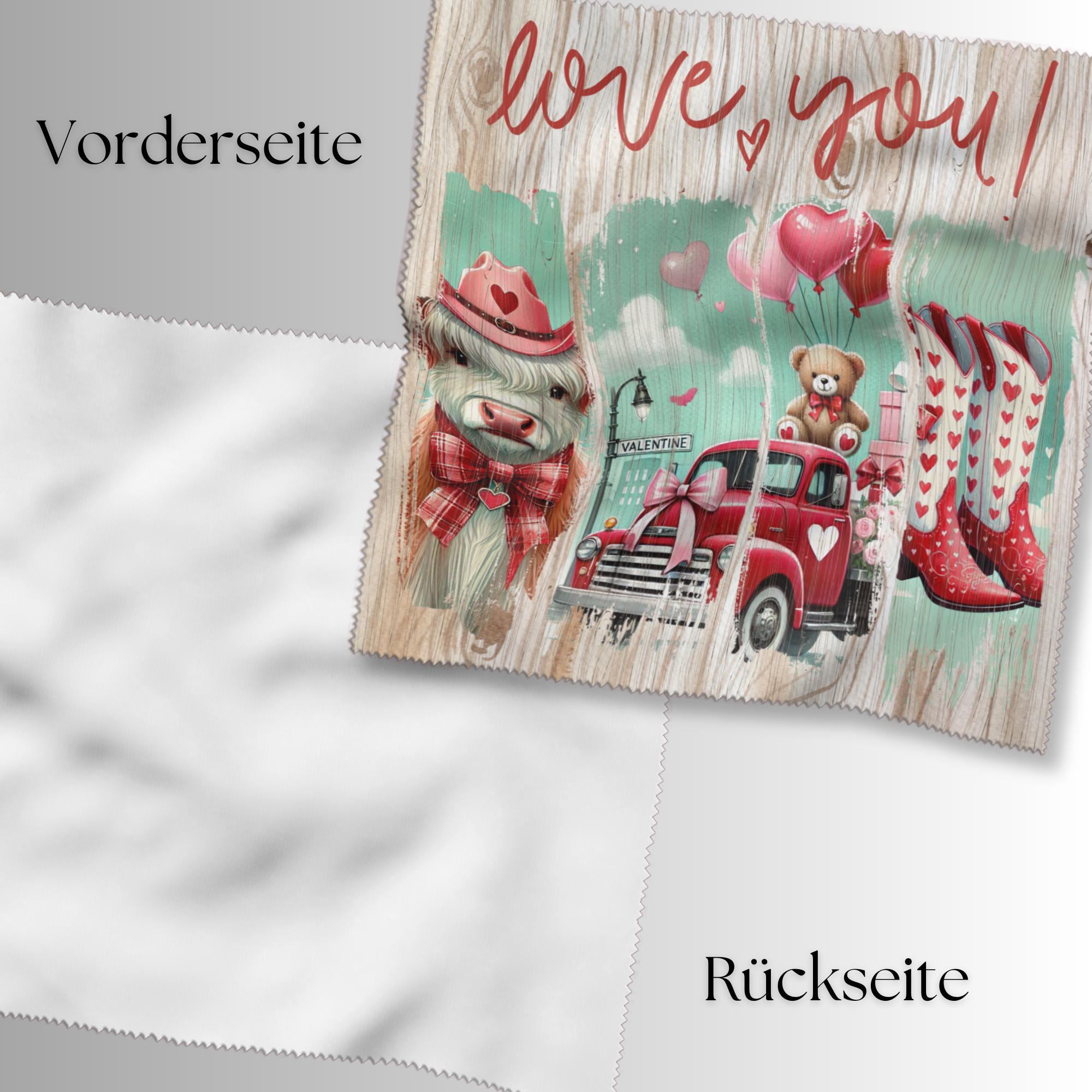 Brillenputztuch – Individuell bedrucktes Mikrofasertuch für Brillen, Displays & mehr | Perfektes Geschenk Hochzeitstag, Valentinstag #HO8
