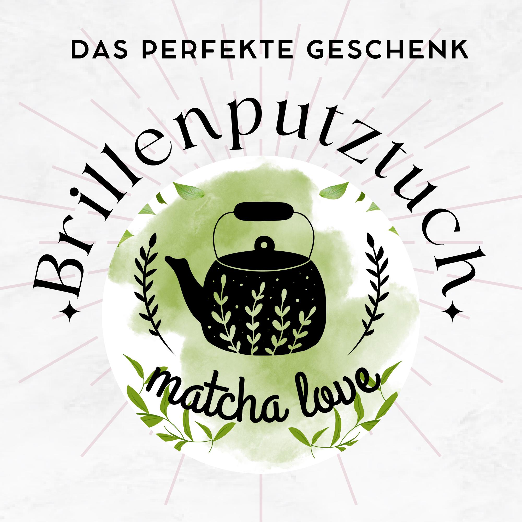 Brillenputztuch Matcha Tee Geschenk Geburtstag Mitbringsel Teetrinker bedrucktes Mikrofasertuch für Brille Sonnenbrille Displays #ES16