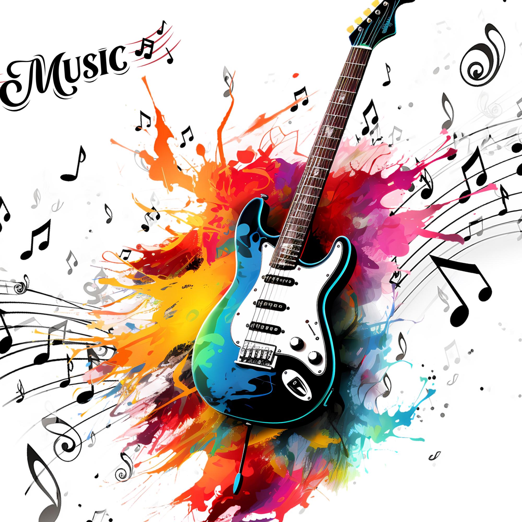Brillenputztuch Gitarre bedrucktes Mikrofasertuch für Brillen Tuch für Displays Geschenk Musiker Mitbringsel Gitarrenspieler #MC14