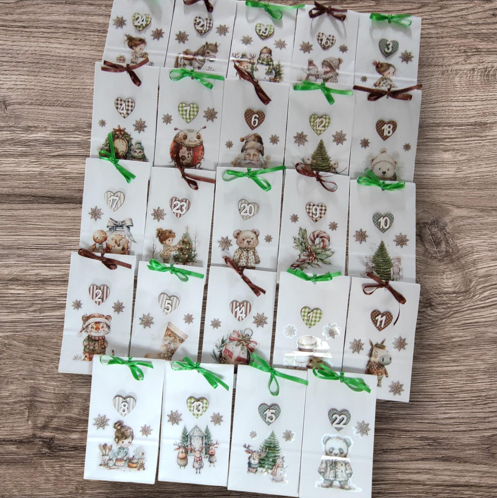 Adventskalender zum Befüllen, Papiertütchen mit Zahlen 1-24 #1818345675 Adventskalender zum Befüllen, Papiertütchen mit Zahlen 1-24 #1818345675