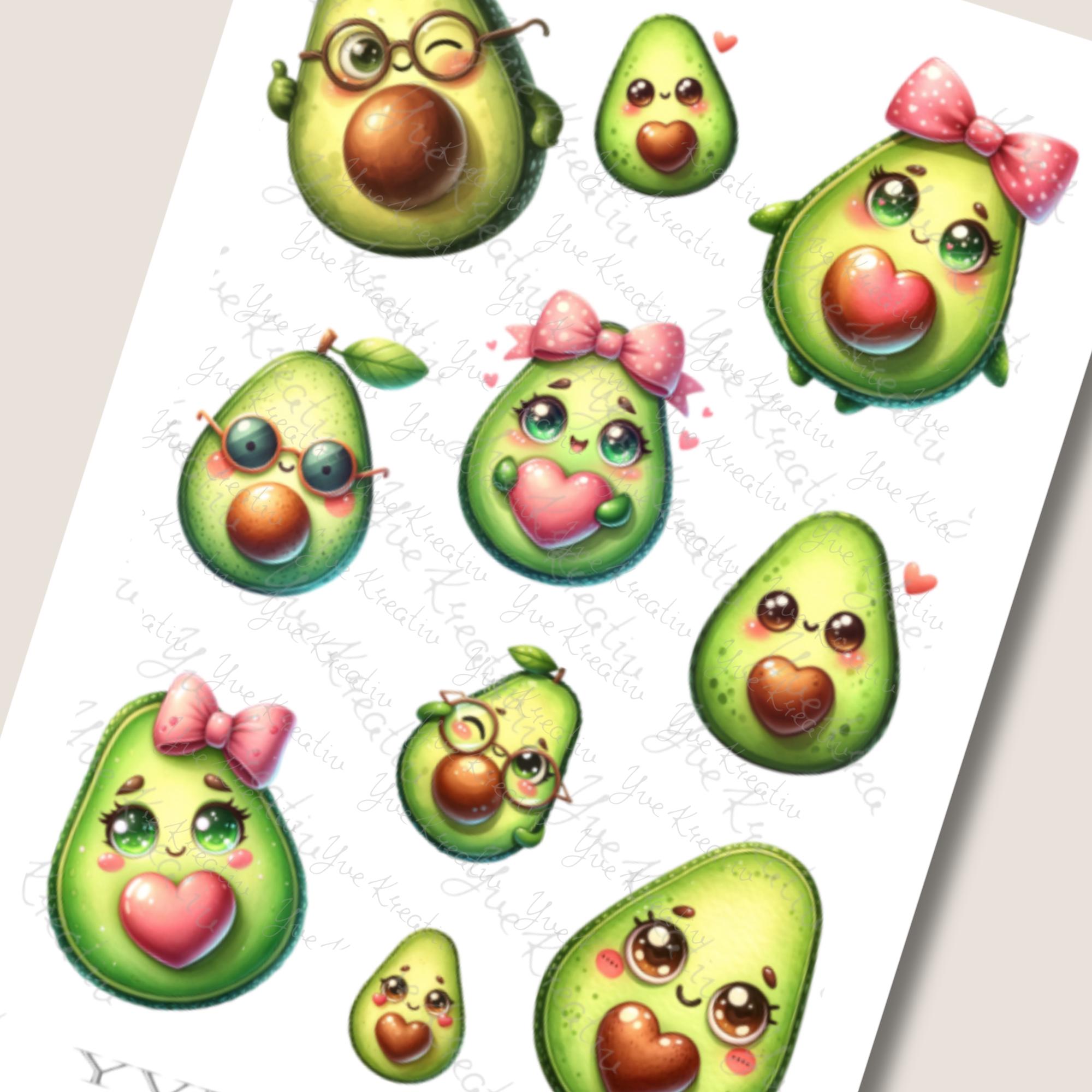 2 Stickerbogen SET lustige Avocado Aufkleber witzige Sticker | Sticker Set zur Auswahl in Weiß - Transparent - Matt - Glanz #SBA6 2 Stickerbogen SET lustige Avocado Aufkleber witzige Sticker | Sticker Set zur Auswahl in Weiß - Transparent - Matt - Glanz #SBA6