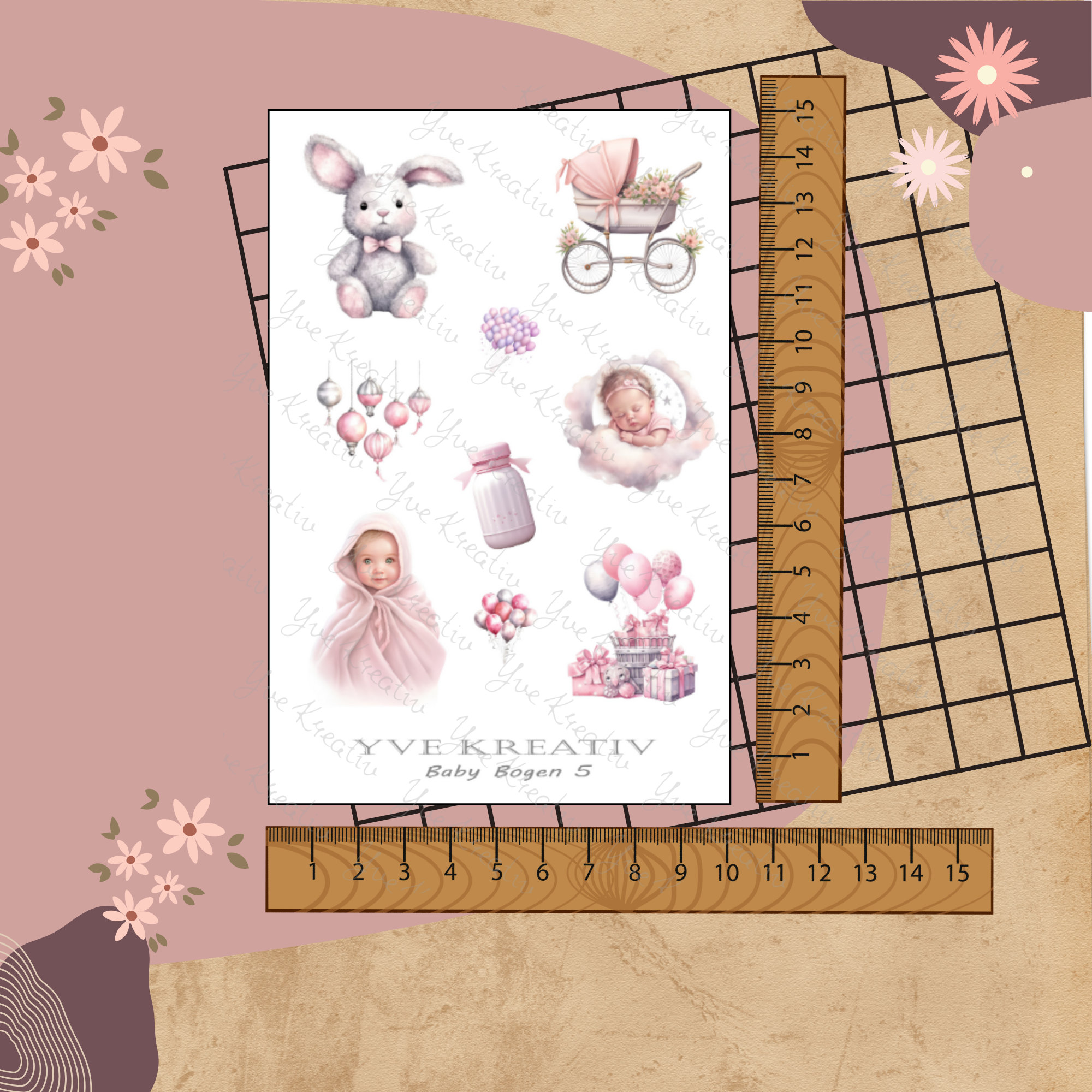 2 Stickerbogen SET Baby Girl Aufkleber Babyparty Sticker Geburt | Sticker Set zur Auswahl in Weiß - Transparent - Matt - Glanz #SBA6 2 Stickerbogen SET Baby Girl Aufkleber Babyparty Sticker Geburt | Sticker Set zur Auswahl in Weiß - Transparent - Matt - Glanz #SBA6