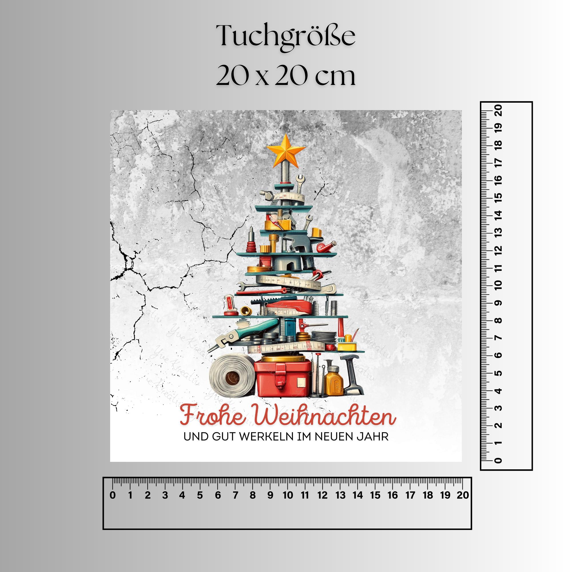 Brillenputztuch Tannenbaum Weihnachten Wichtelgeschenk Handwerker Geschenk bedrucktes Mikrofasertuch für Brillen Display Handy #WE22