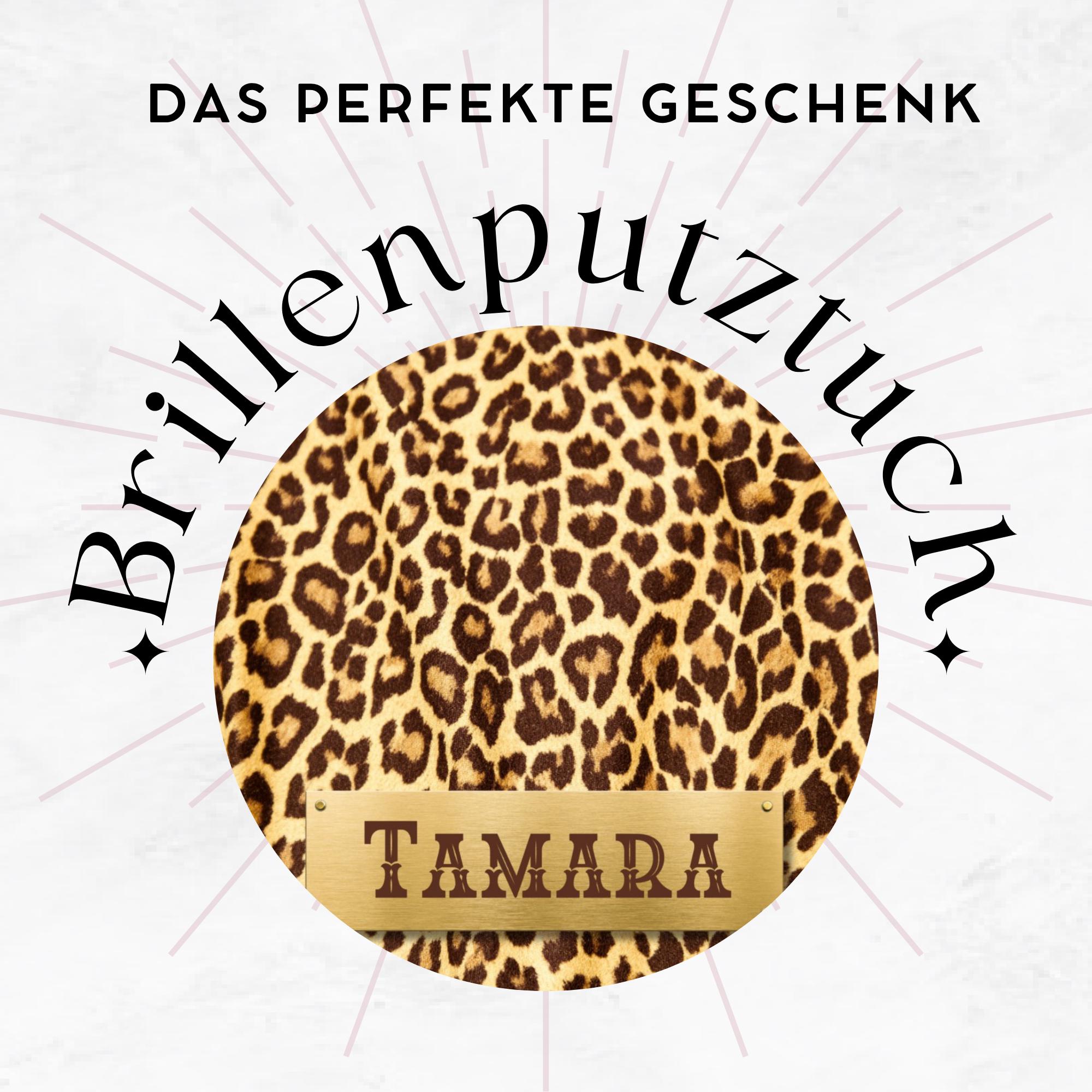 Brillenputztuch Leopard Print personalisiert mit Namen bedrucktes Mikrofasertuch für Display Handy Sonnenbrille Geschenk Animalprint #TI162P Brillenputztuch Leopard Print personalisiert mit Namen bedrucktes Mikrofasertuch für Display Handy Sonnenbrille Geschenk Animalprint #TI162P