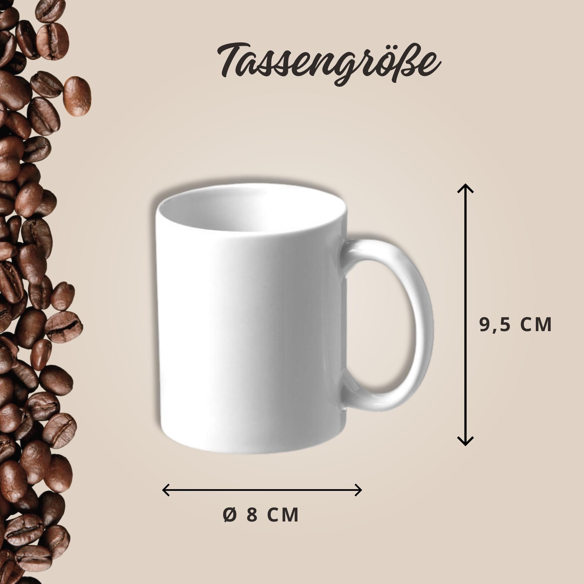 Keramiktasse 330 ml Kaffeetasse Tasse Becher handbedruckt Geschenk für Hundefans Perfekt zum Geburtstag oder Muttertag #TASU