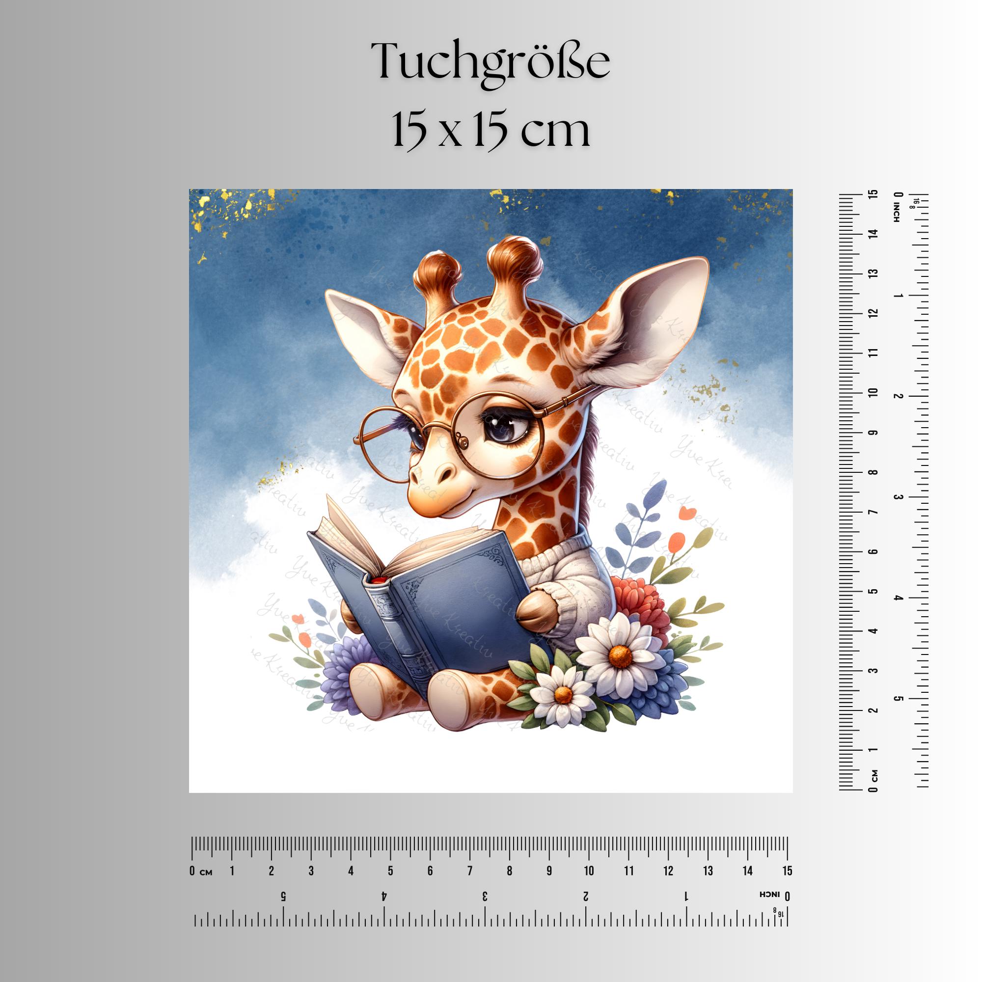 Brillenputztuch bedrucktes Mikrofasertuch für Brillen Kameratuch Brillentuch für Displays Objektive Geschenk Geburtstag Giraffe #TI125