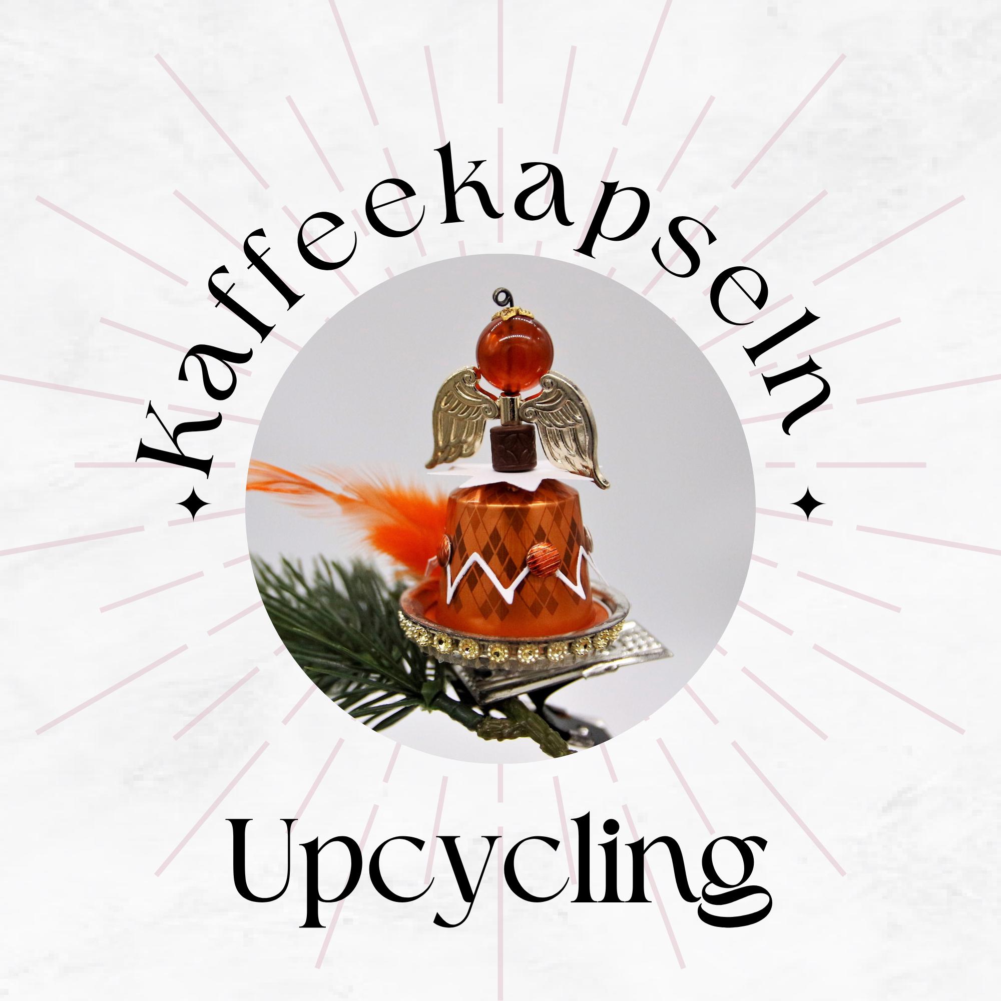 Engel aus Kaffeekapseln Christbaumkugel Upcycling Weihnachtskugel besonderer Weihnachtsdeko auf Metallklammer Christbaumclip  #1108772170