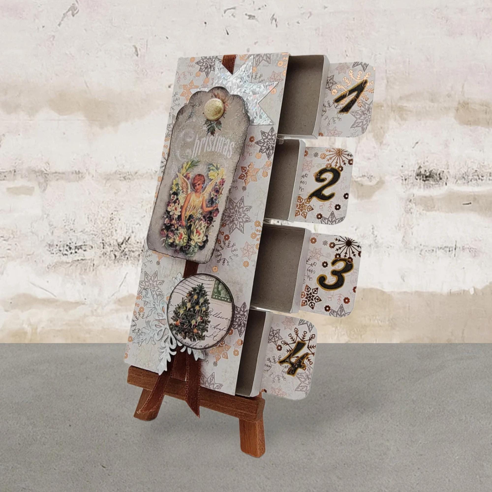 Adventskalender zum Befüllen aus 4 Streichholzschachteln Upcycling kleine Adventsgeschenke Geldgeschenk Weihnachten Mitbringsel #627796189 Adventskalender zum Befüllen aus 4 Streichholzschachteln Upcycling kleine Adventsgeschenke Geldgeschenk Weihnachten Mitbringsel #627796189