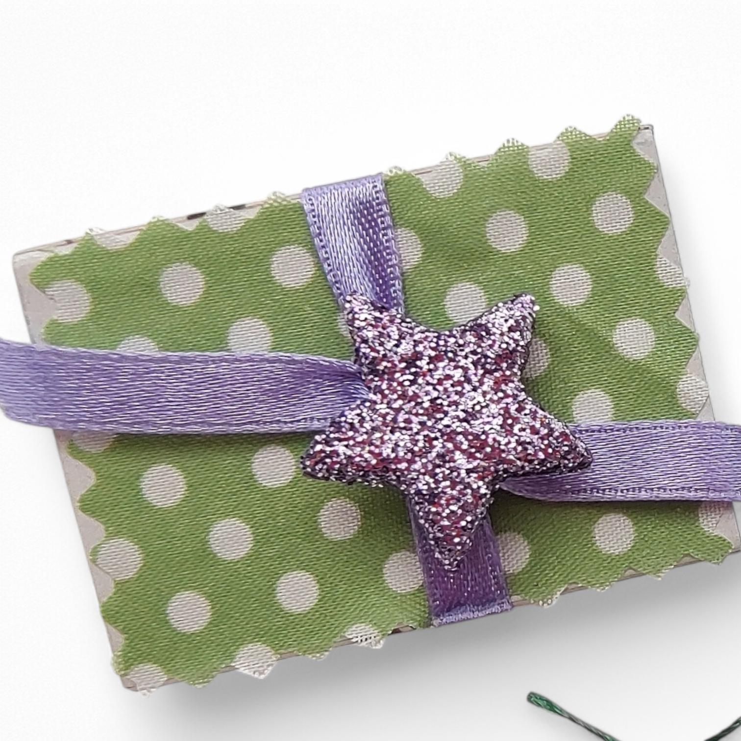 Schachtel für Geldgeschenk mit Lavendel, verzierte Streichholzschachtel als originelle Verpackung für Geld, Gutscheine und mehr  #627796059