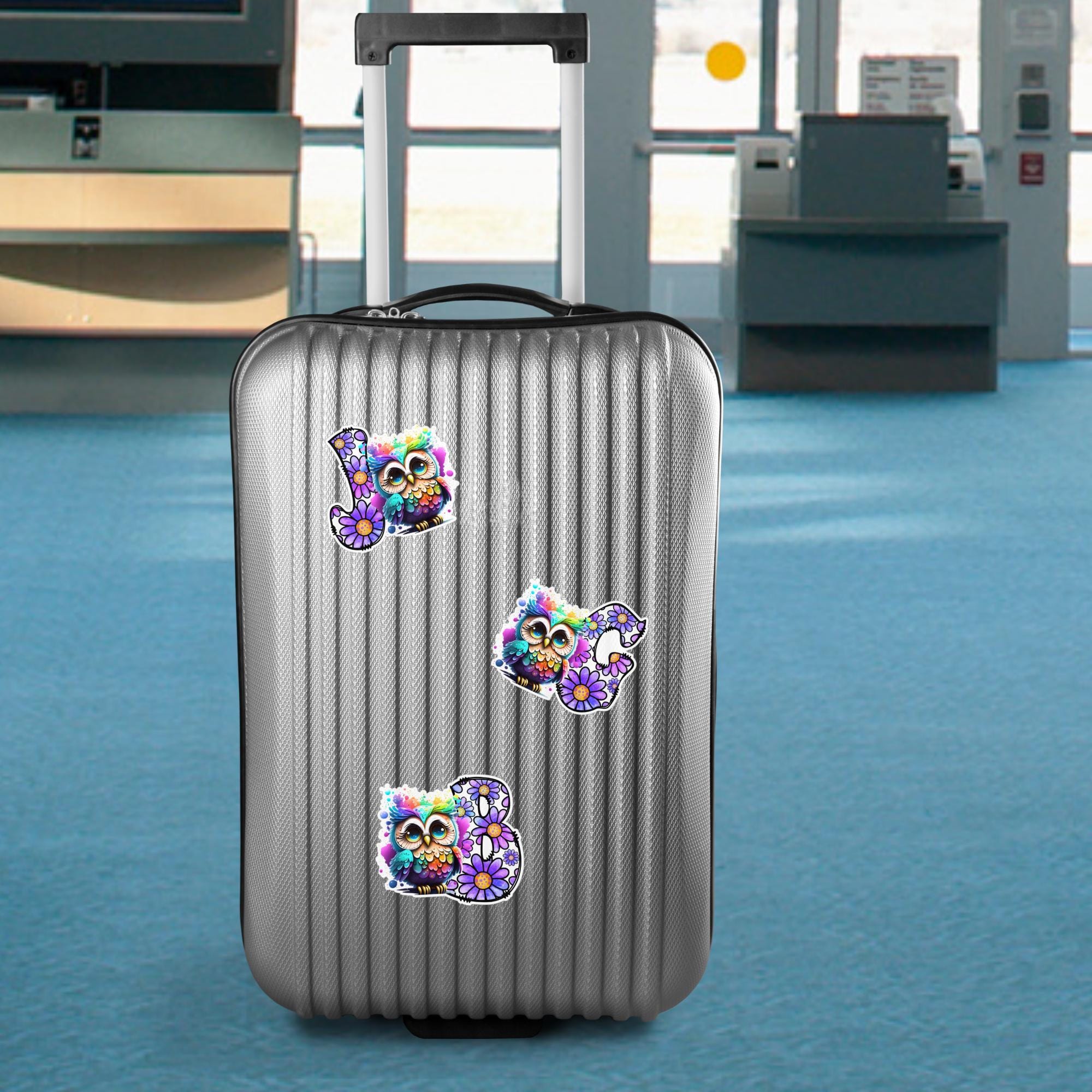Großer Aufkleber, ABC Sticker, Eule, Uhu, Blumen zur Auswahl in Weiß oder Transparent #SEG8 Großer Aufkleber, ABC Sticker, Eule, Uhu, Blumen zur Auswahl in Weiß oder Transparent #SEG8