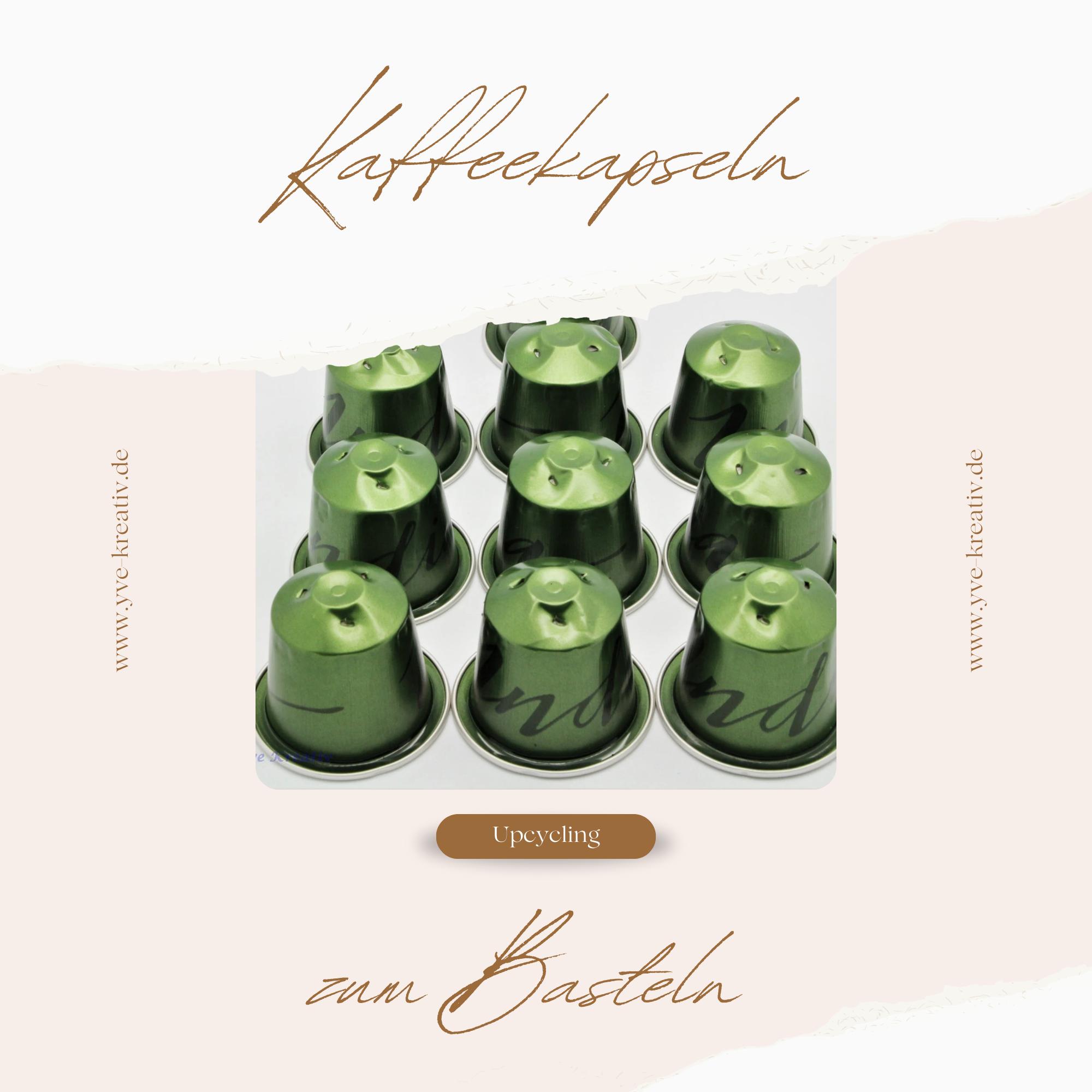 10 leere Kaffeekapseln Farbe grün zum Basteln Gestalten Bastelmaterial DIY Schmuckherstellung Zubehör #KNS 10 leere Kaffeekapseln Farbe grün zum Basteln Gestalten Bastelmaterial DIY Schmuckherstellung Zubehör #KNS