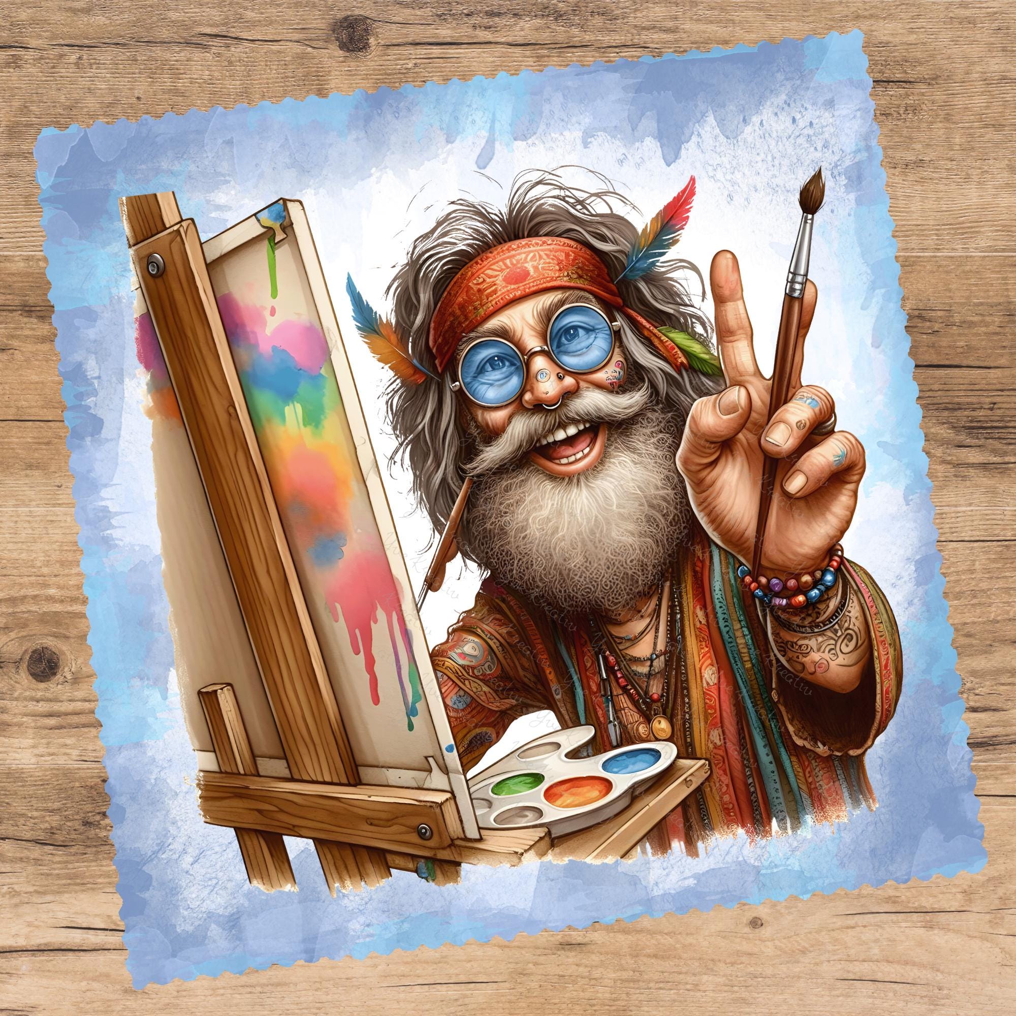 Brillenputztuch Maler bedrucktes Mikrofasertuch für Brillen Displaytuch Sonnenbrille Geschenk Künstler Mitbringsel Opa #BE14