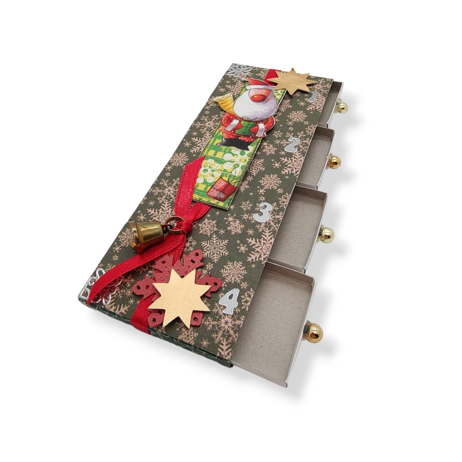 Adventskalender zum Befüllen aus 4 Streichholzschachteln  #613960918