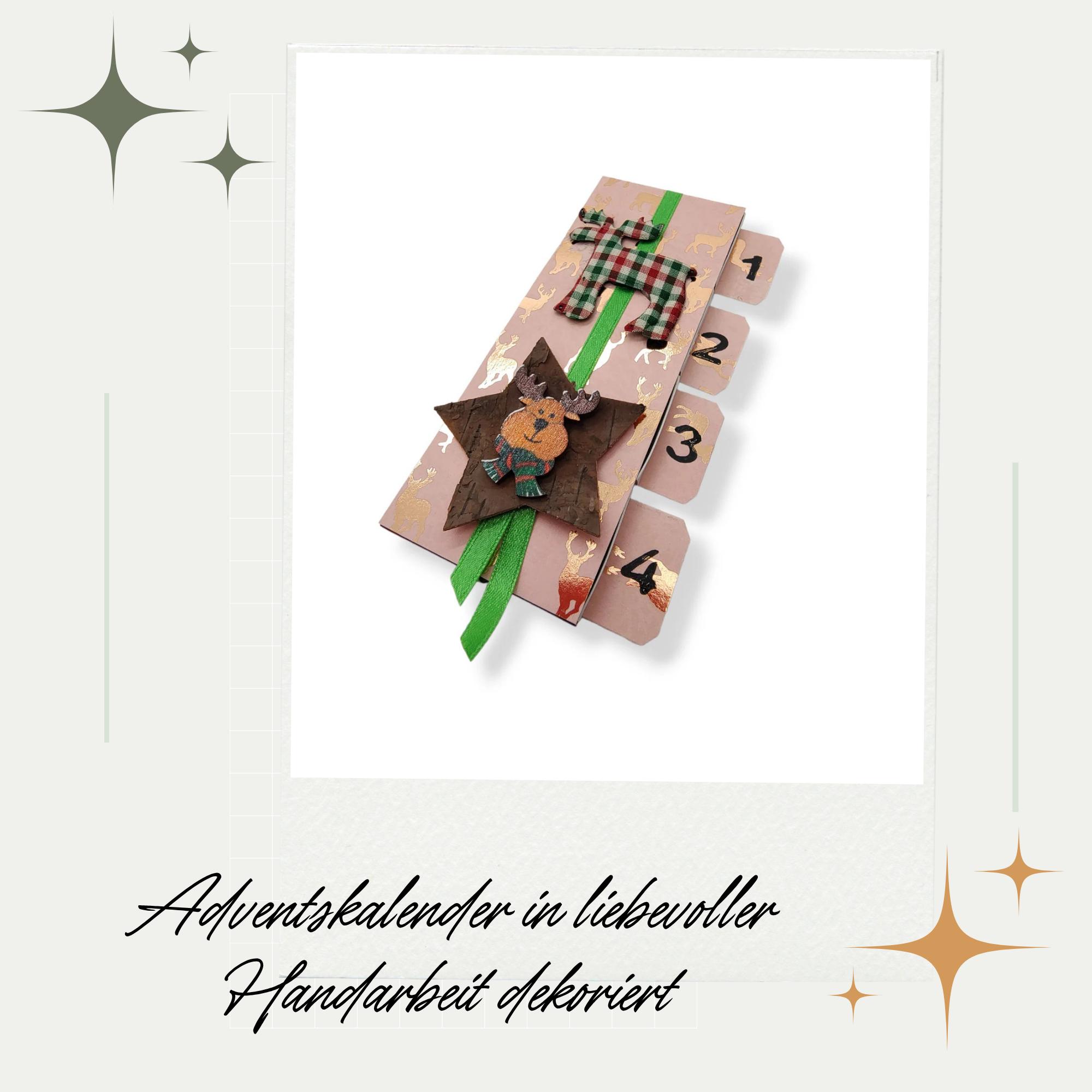 Adventskalender zum Befüllen aus 4 Streichholzschachteln Upcycling kleine Adventsgeschenke Geldgeschenk Weihnachten Mitbringsel #627796351