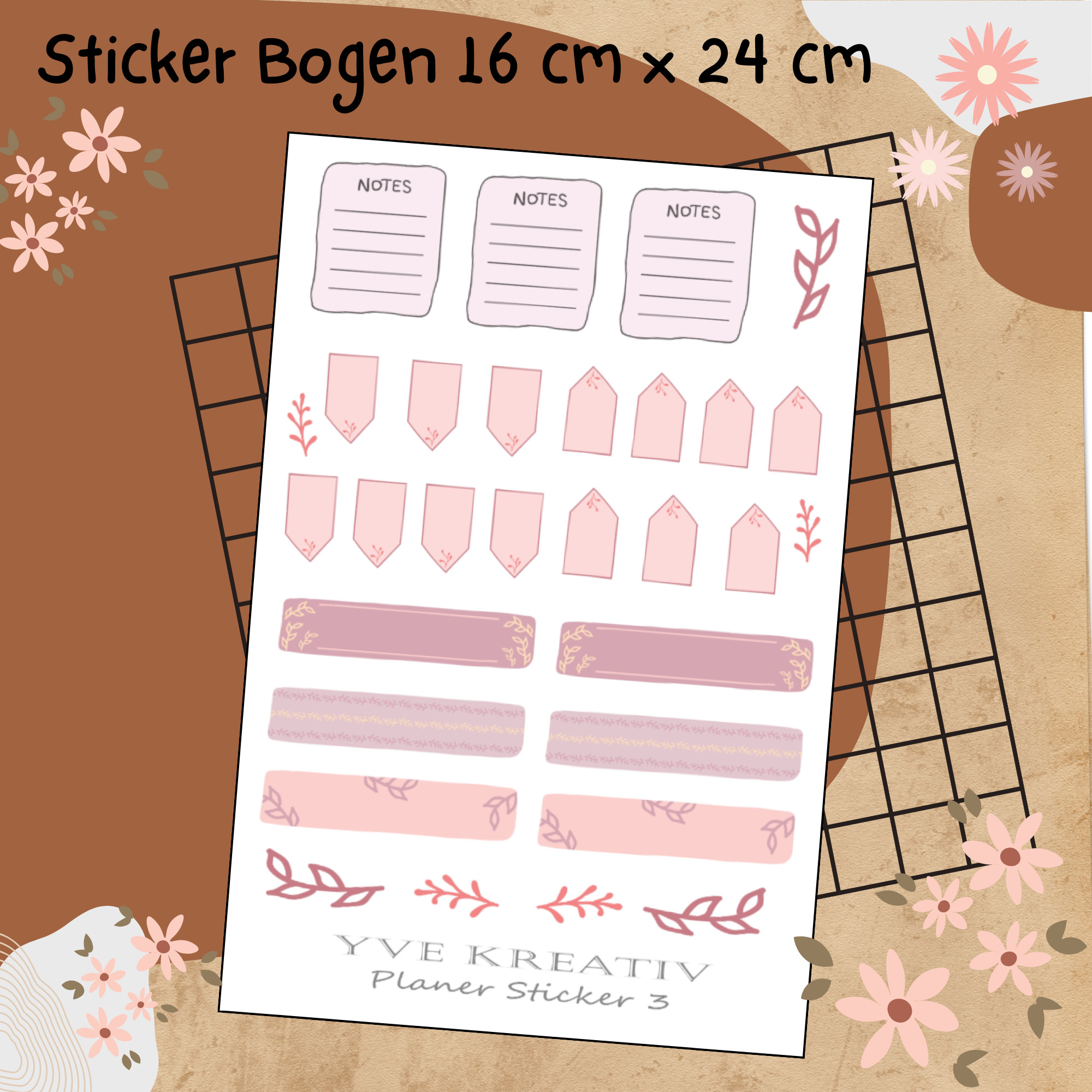 Sticker Planer | 30 Aufkleber Sticker Bogen Set Stickerbogen  -  Wochenplaner Kalender Bullet Journaling  #SBA5